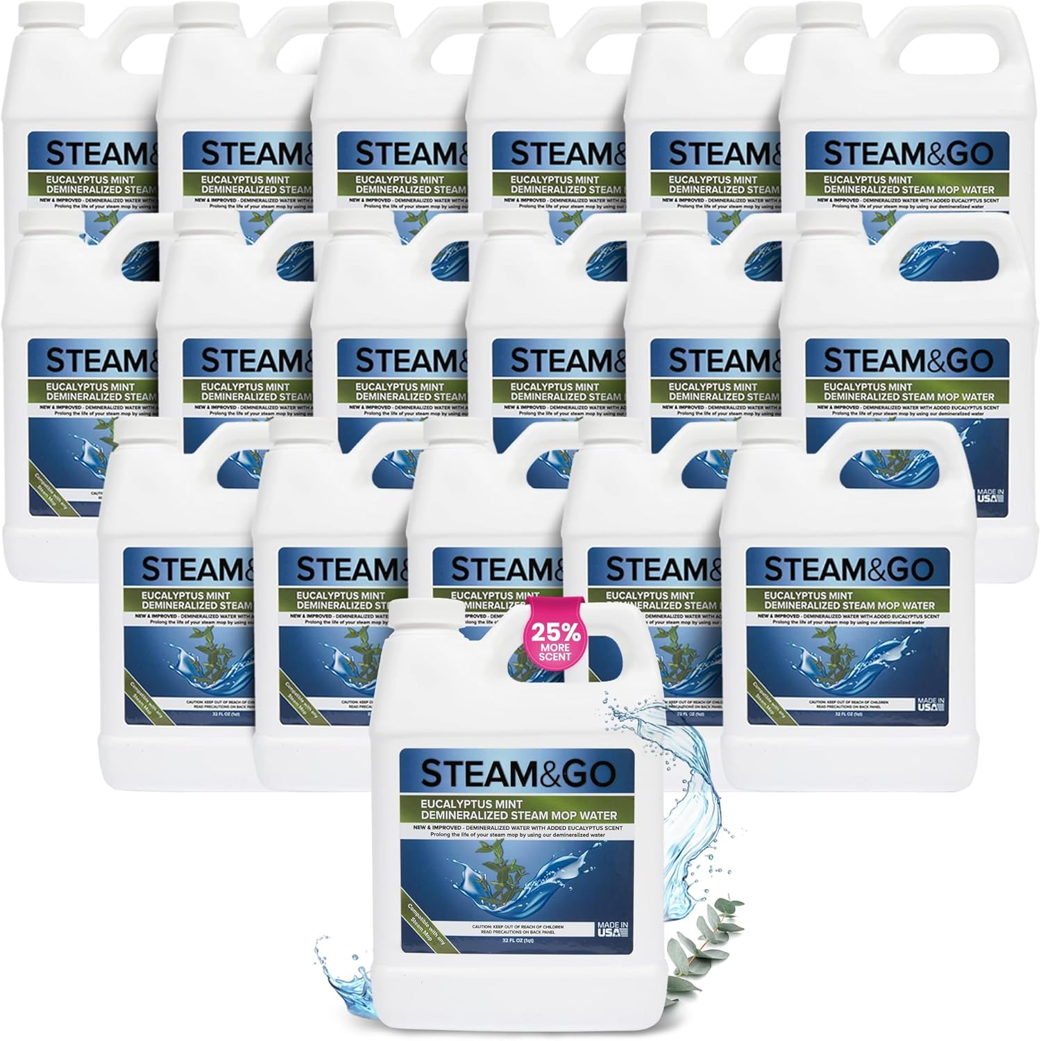 Steam & Go - Demineralized Water for Steam Cleaner,
