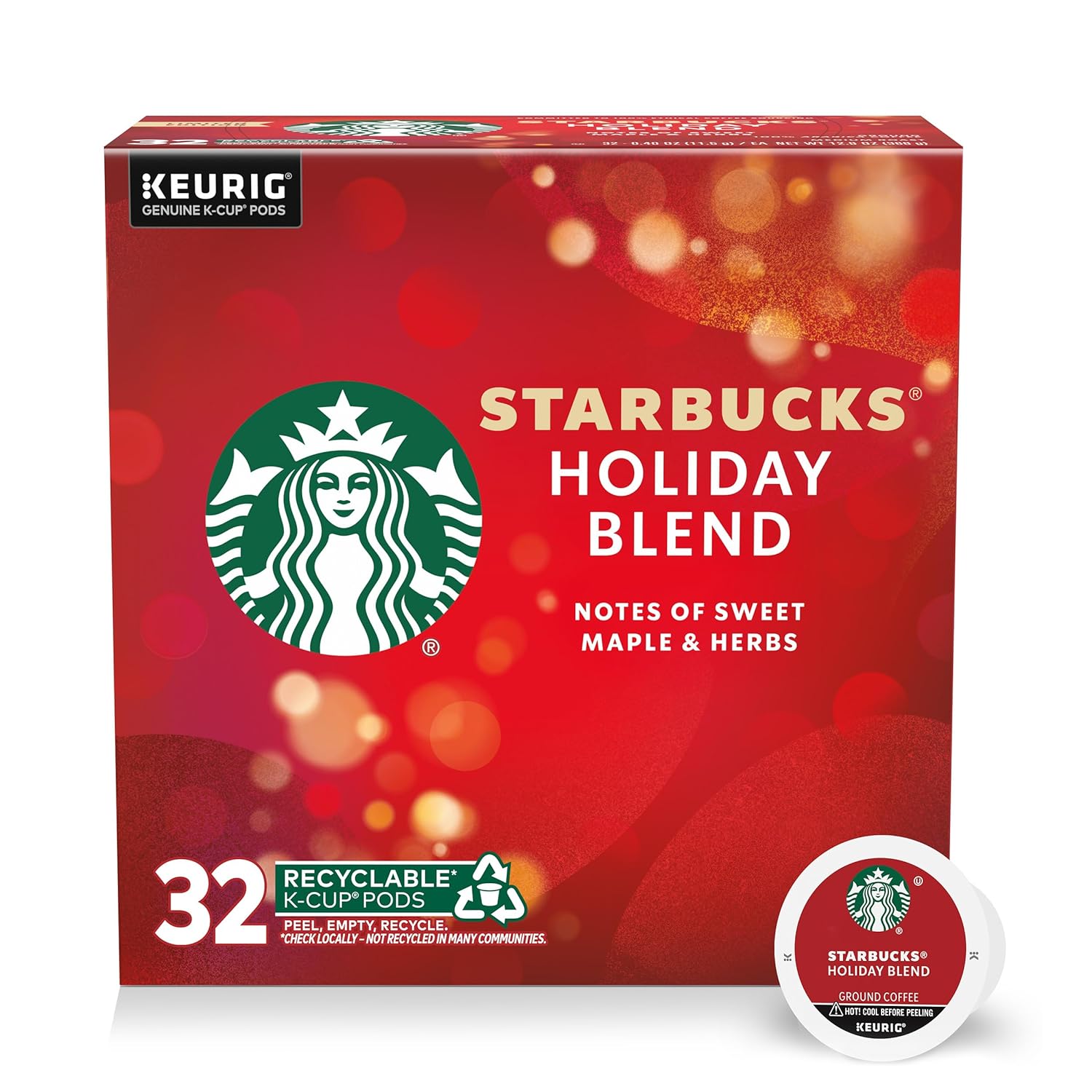 Starbucks K-Cup Coffee Pods, Medium Roast Coffee, Pike Place Roast for Keurig Brewers,