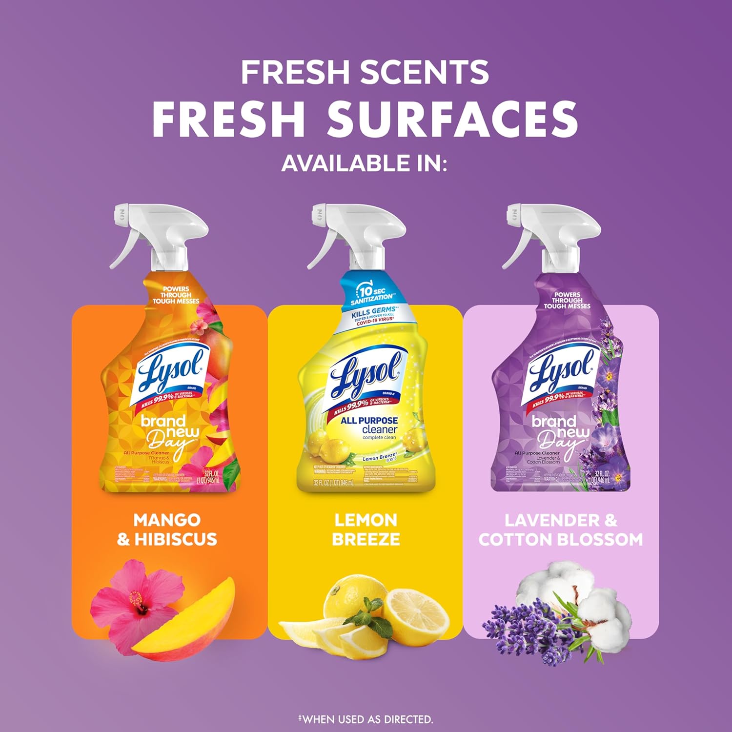 Lysol All Purpose Cleaner Spray, Multi-Purpose Disinfecting Spray, Kitchen & Bathroom Cleaner,