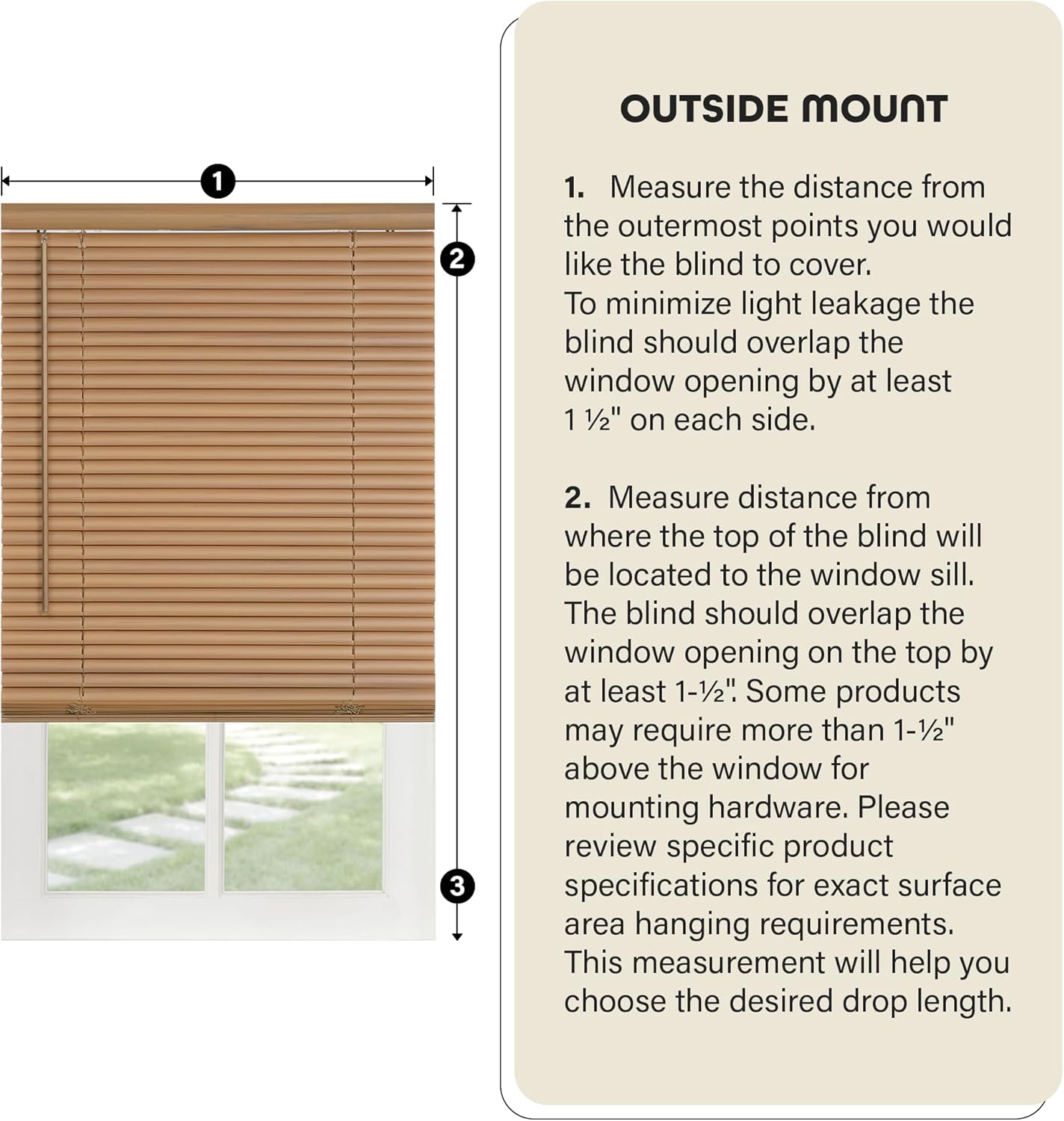 Cordless Light Filtering Mini Blind - 26 Inch Width, 64 Inch Length, 1" Slat Size - Pearl White - Cordless GII Morningstar Horizontal Windows Blinds for Interior by Achim Home Decor