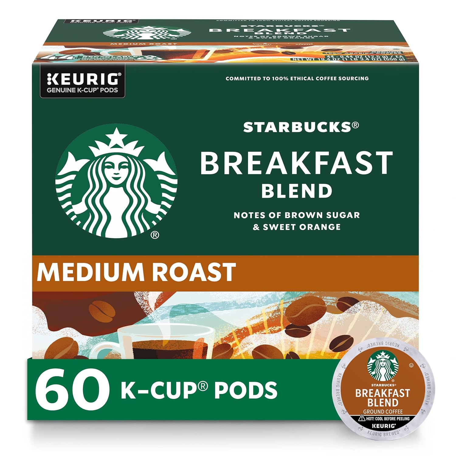 Starbucks K-Cup Coffee Pods, Medium Roast Coffee, Pike Place Roast for Keurig Brewers,
