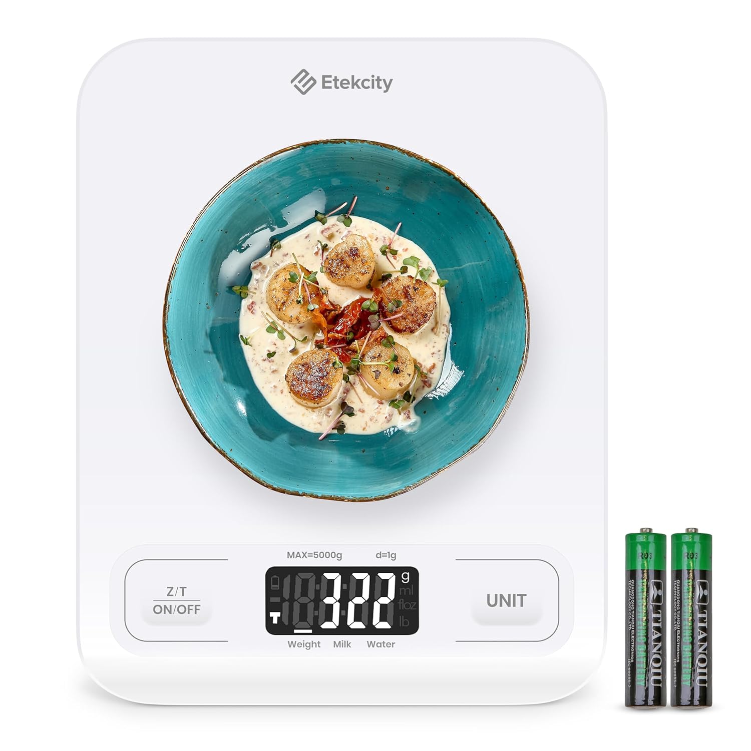 Etekcity Food Kitchen Scale, Digital Grams and Ounces for Weight Loss,
