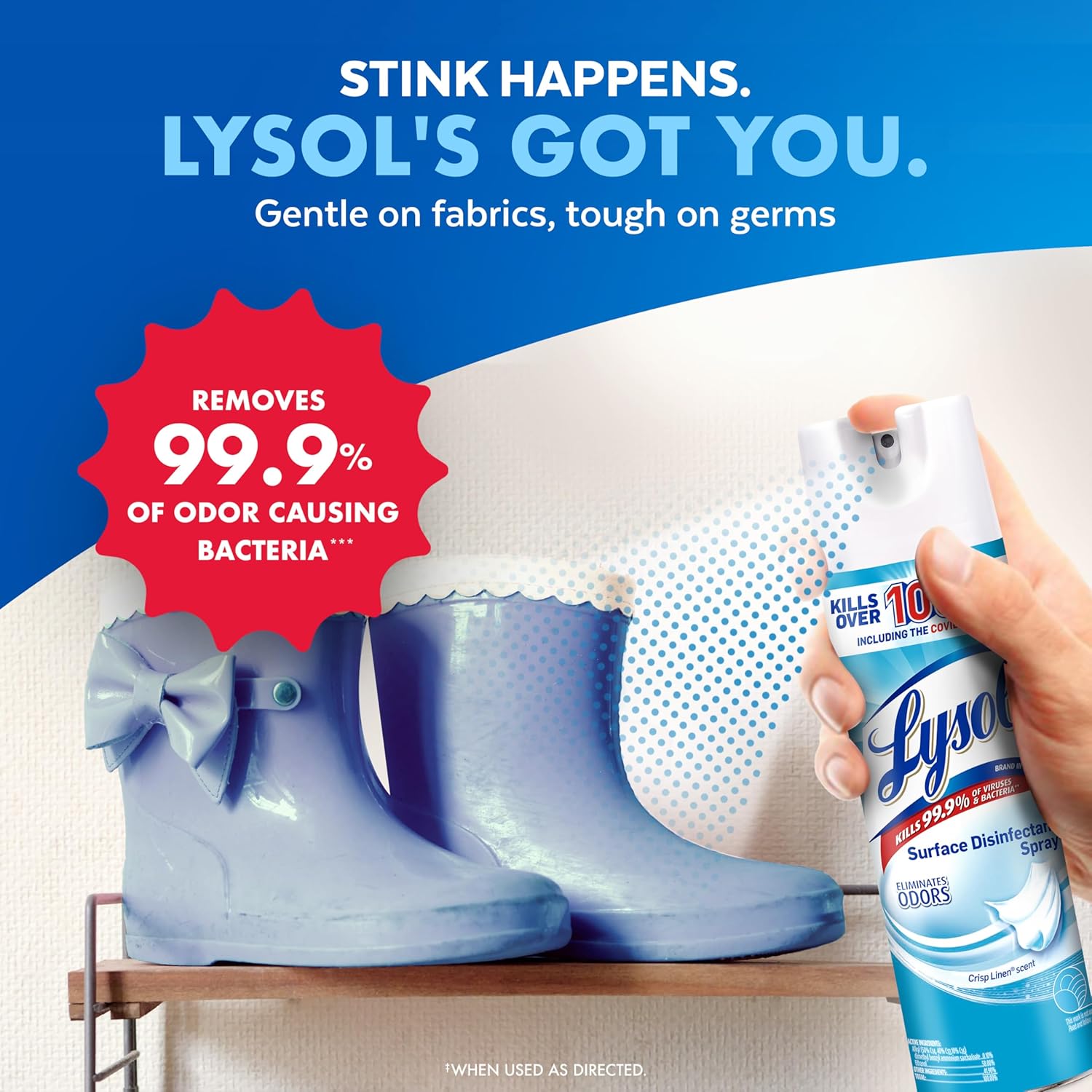 Lysol Disinfectant Spray, Household Essential Cleaning Supplies, Multi-Purpose Room Spray, A