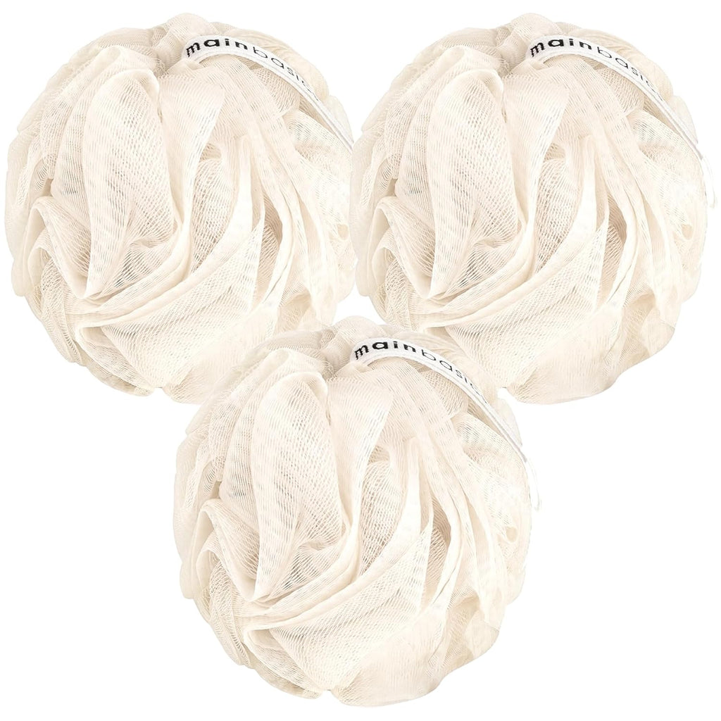 MainBasics Bath Shower Loofah Sponge Pouf Body Scrubber Exfoliator Body Wash Sponge