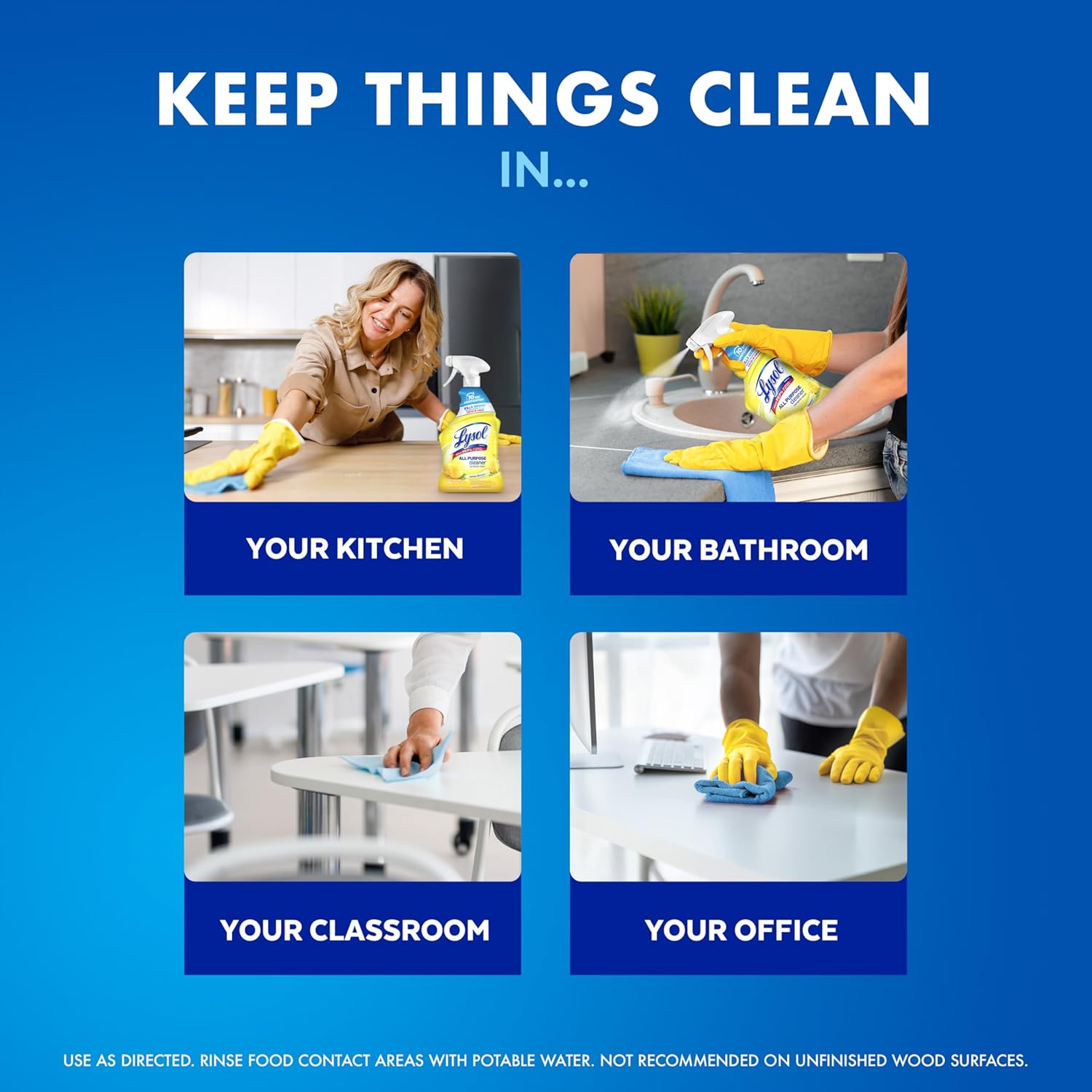 Lysol All Purpose Cleaner Spray, Multi-Purpose Disinfecting Spray, Kitchen & Bathroom Cleaner,