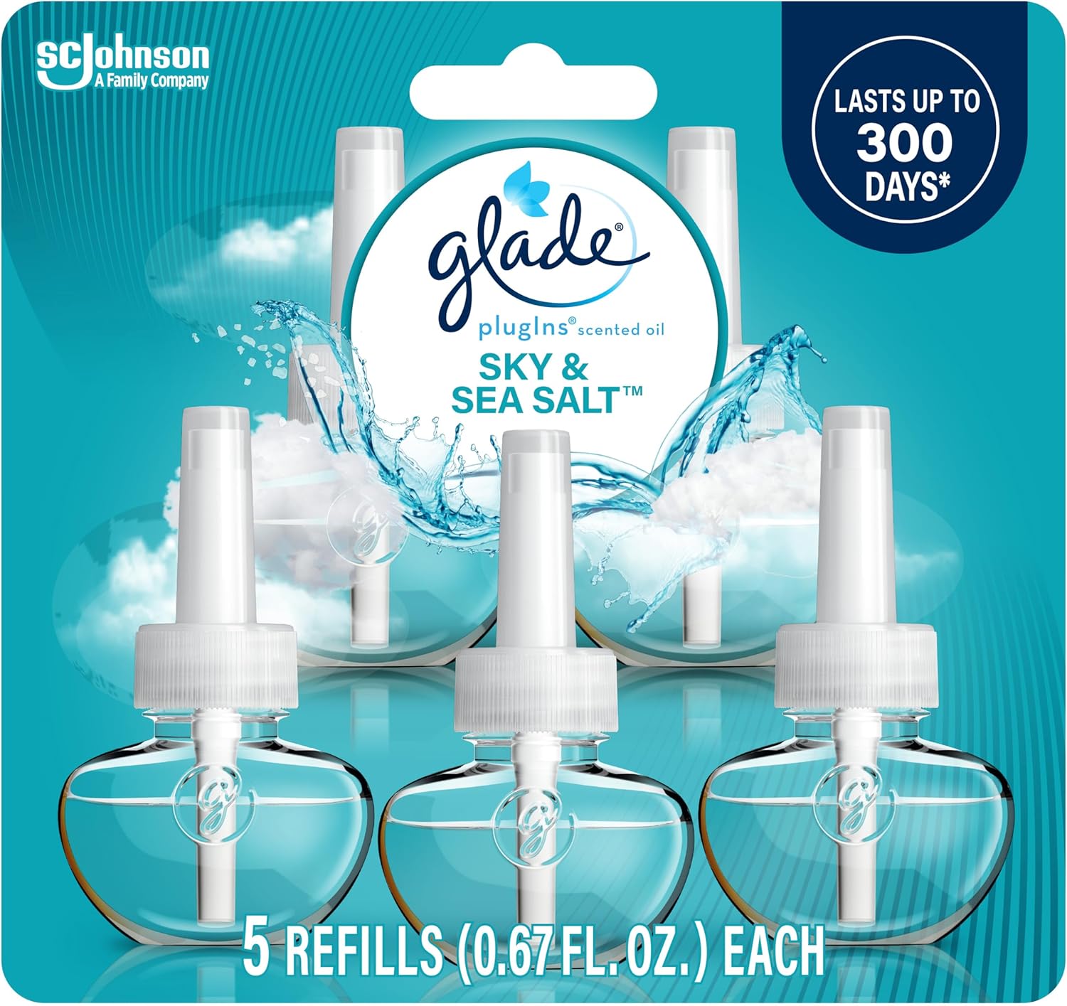 Glade PlugIns Refills Air Freshener, Scented and Essential Oils for Home and Bathroom,