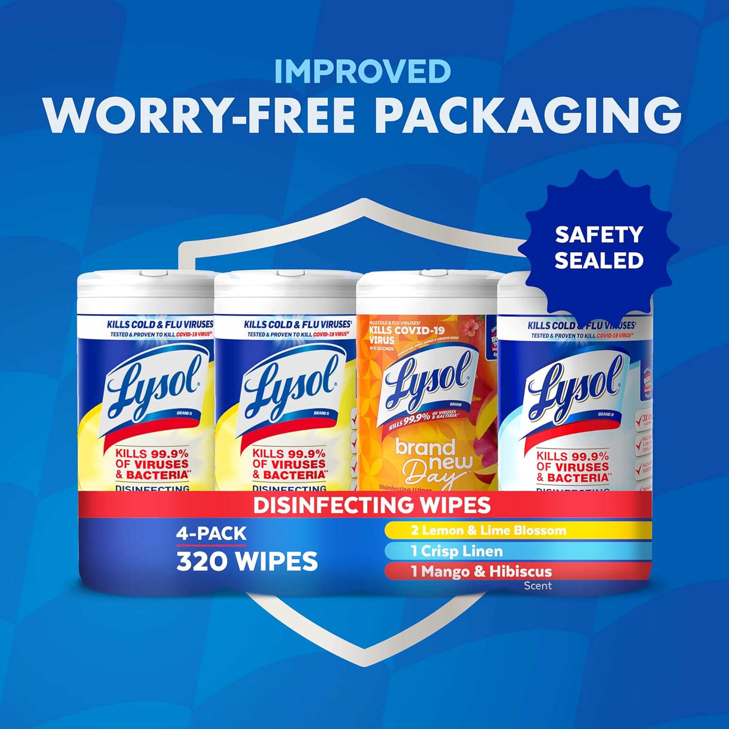 Lysol Disinfecting Wipes Bundle, Home Apartment Dorm Room Essentials and Cleaning Supplies,