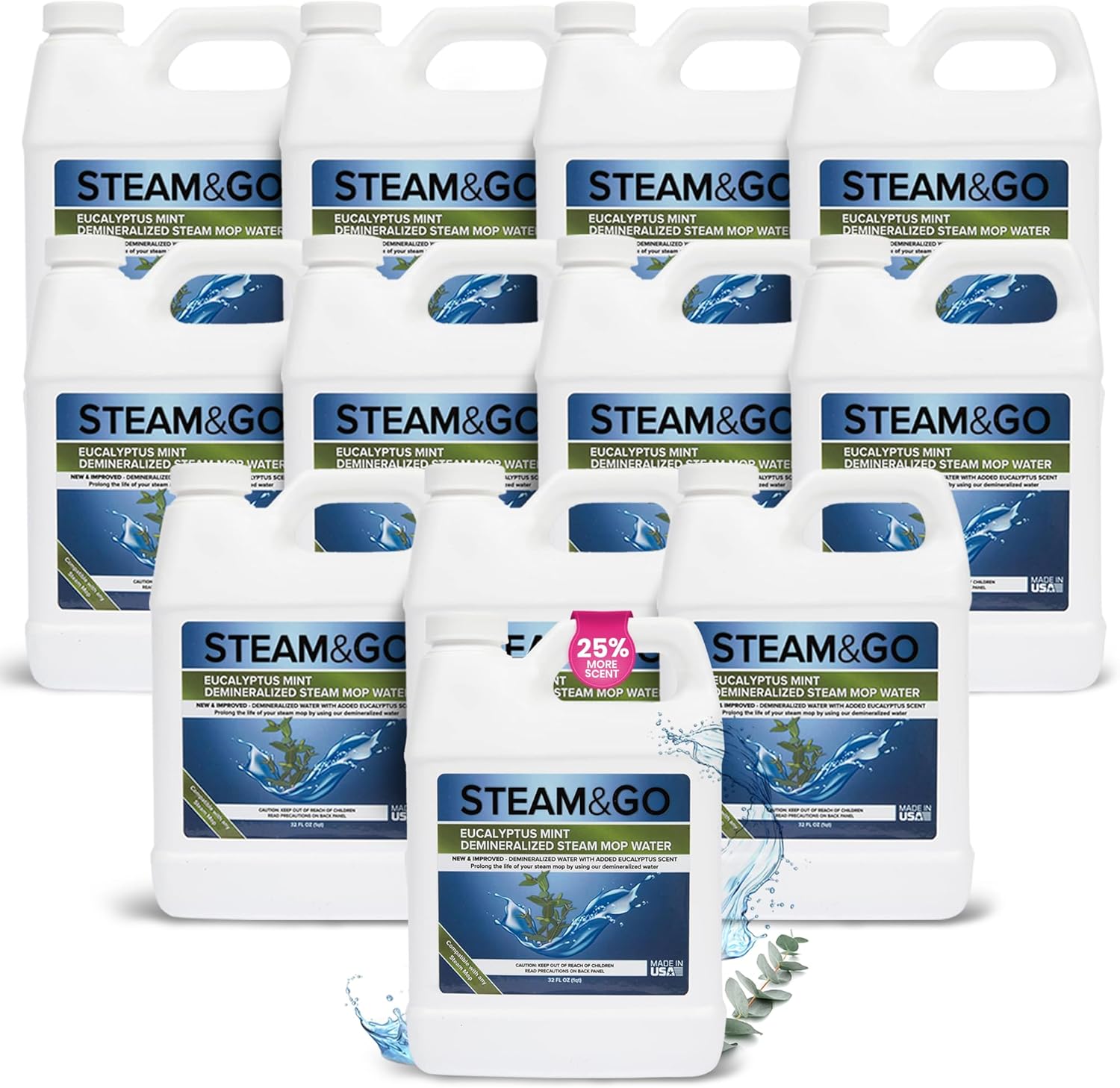 Steam & Go - Demineralized Water for Steam Cleaner,