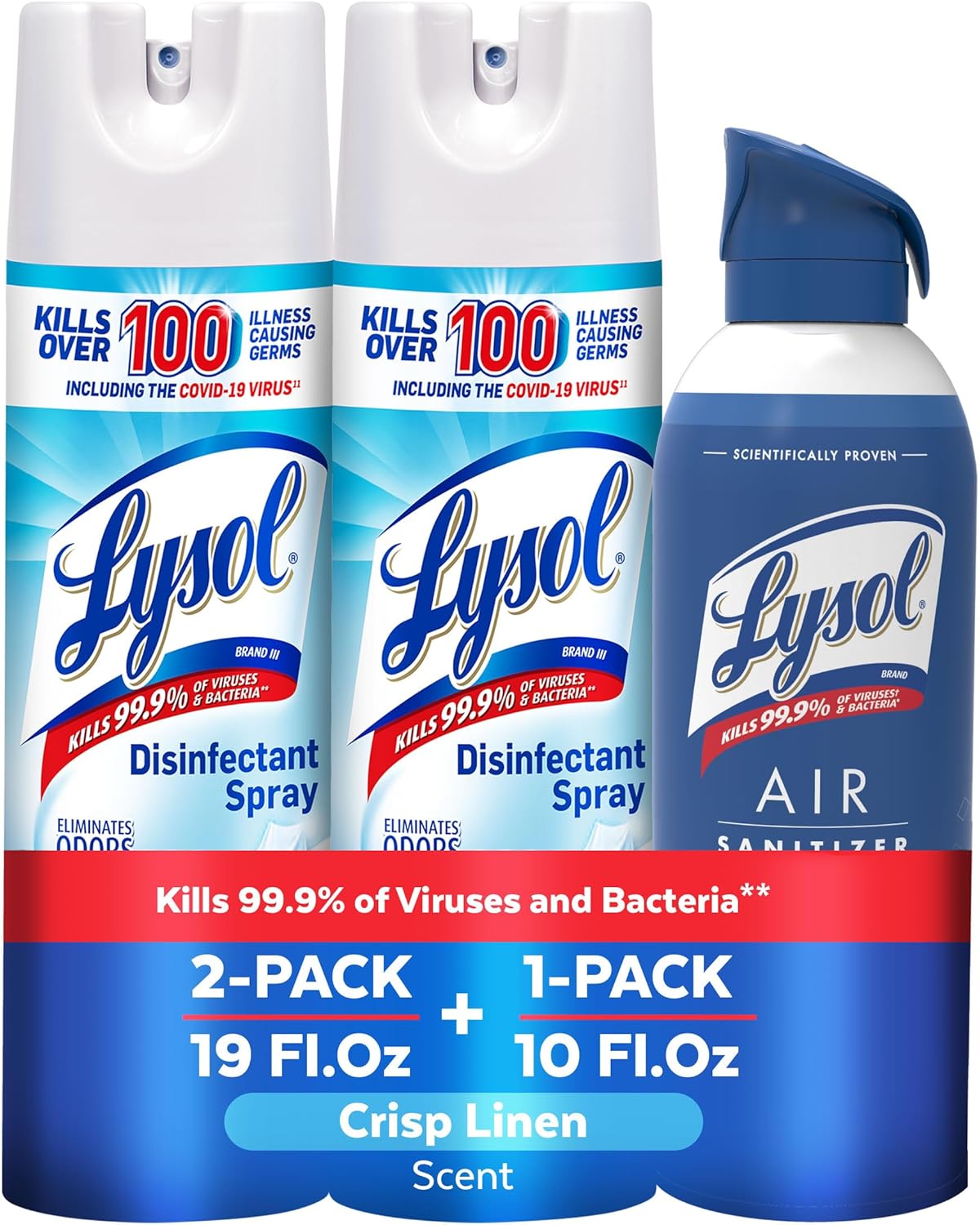 Lysol Disinfectant Spray, Household Essential Cleaning Supplies, Multi-Purpose Room Spray, A