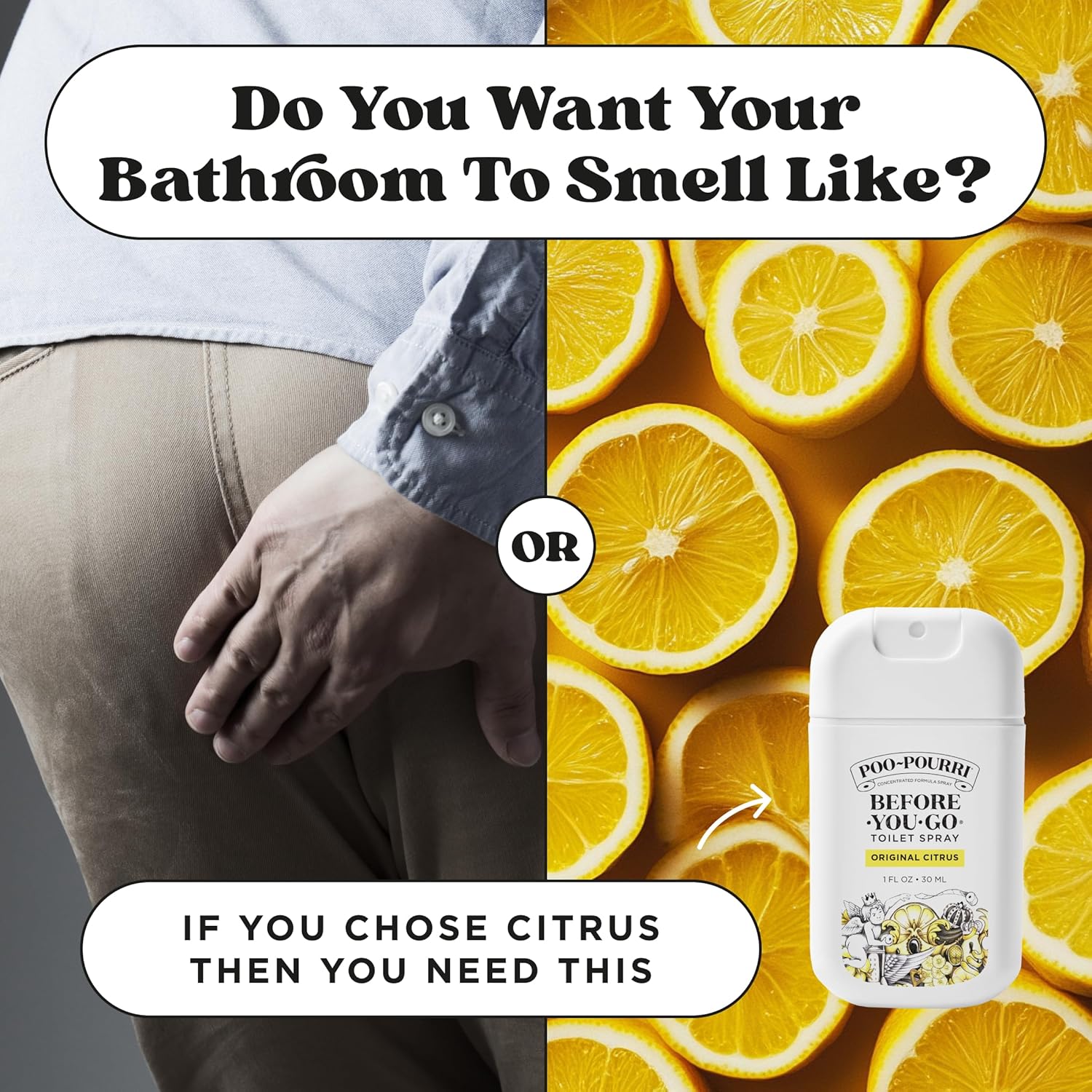 Poo-Pourri Before-You-Go Toilet Spray, Original Citrus, 2 Fl Oz - Lemon, Bergamot and Lemongrass