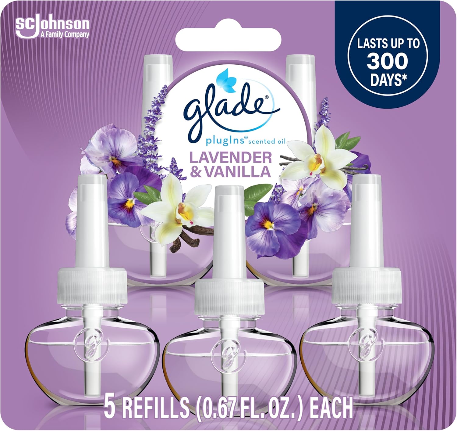 Glade PlugIns Refills Air Freshener, Scented and Essential Oils for Home and Bathroom,
