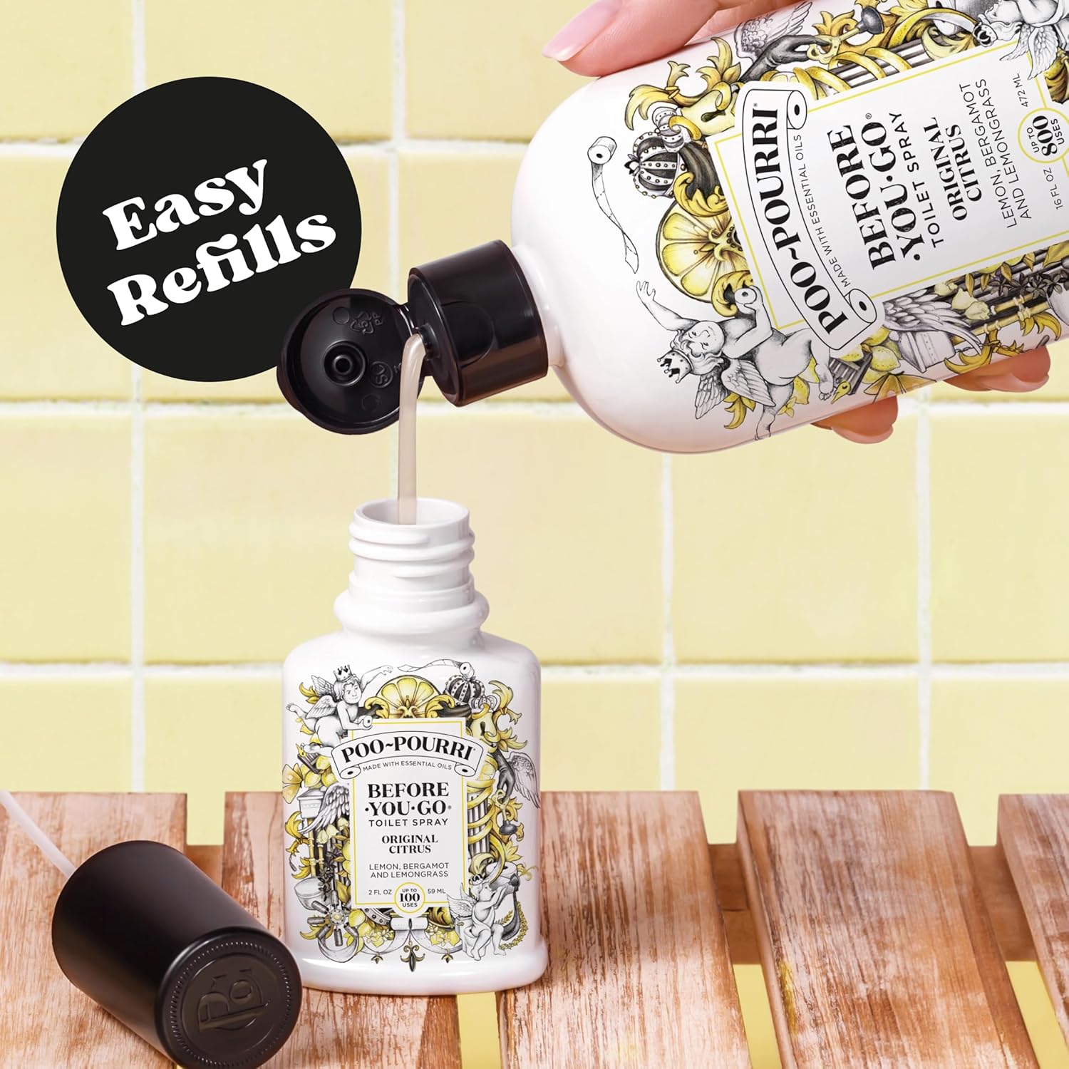 Poo-Pourri Before-You-Go Toilet Spray, Original Citrus, 2 Fl Oz - Lemon, Bergamot and Lemongrass