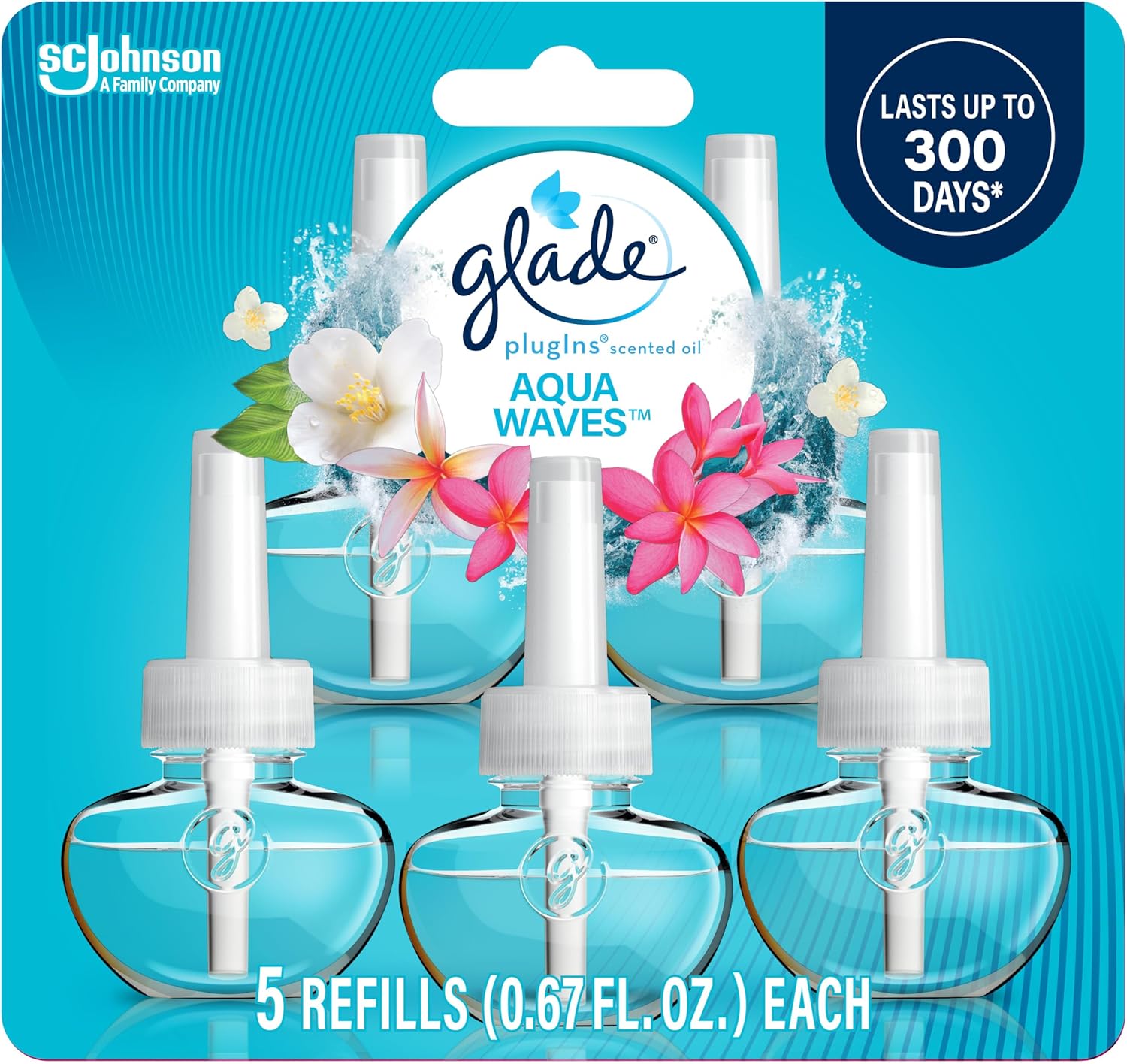 Glade PlugIns Refills Air Freshener, Scented and Essential Oils for Home and Bathroom,