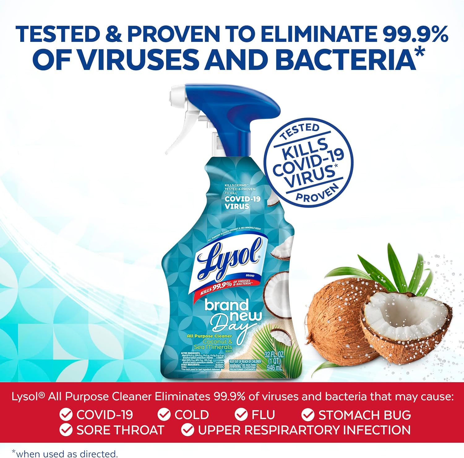 Lysol All Purpose Cleaner Spray, Multi-Purpose Disinfecting Spray, Kitchen & Bathroom Cleaner,