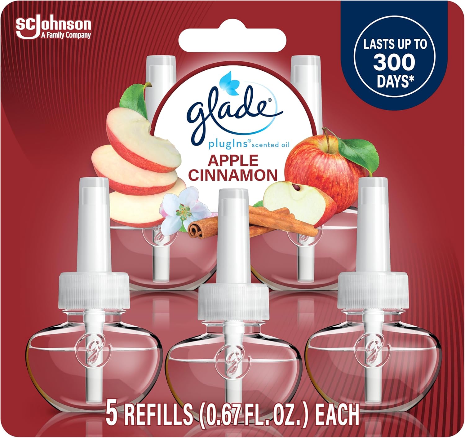 Glade PlugIns Refills Air Freshener, Scented and Essential Oils for Home and Bathroom,