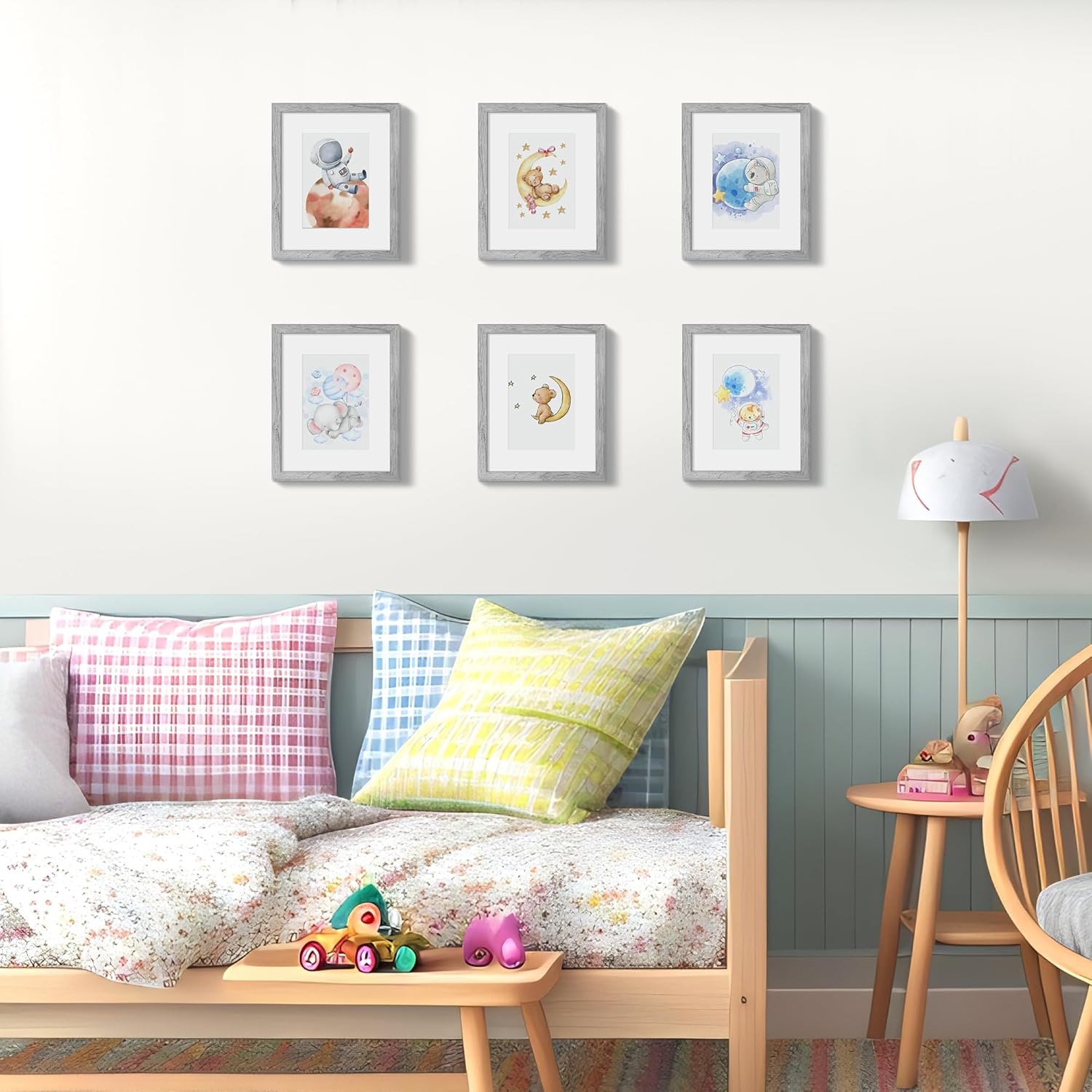 upsimples 8x10 Picture Frame Set of 5, Display Pictures 5x7 with Mat or 8 x 10 Without, Wall Gallery Photo Frames, Black