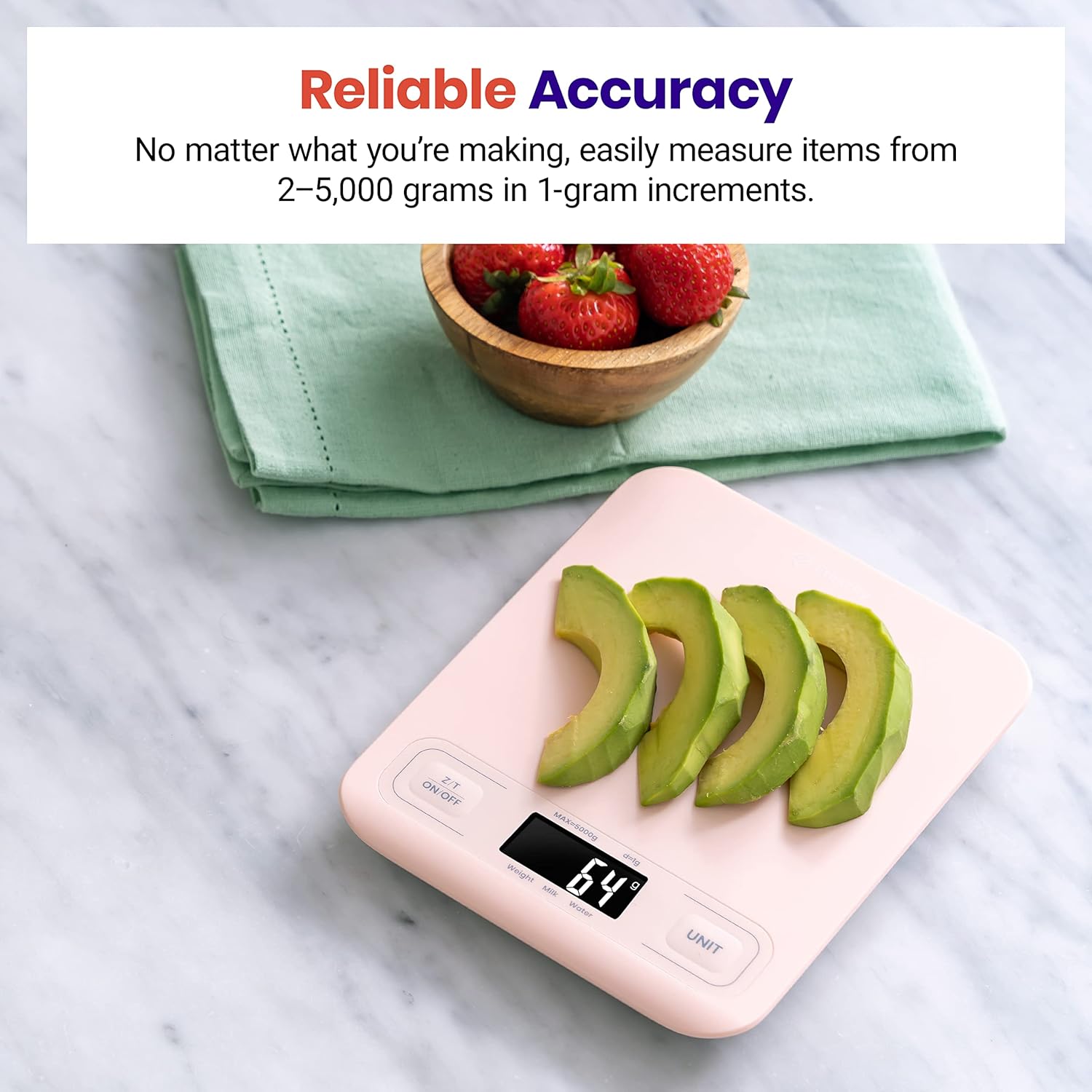 Etekcity Food Kitchen Scale, Digital Grams and Ounces for Weight Loss,