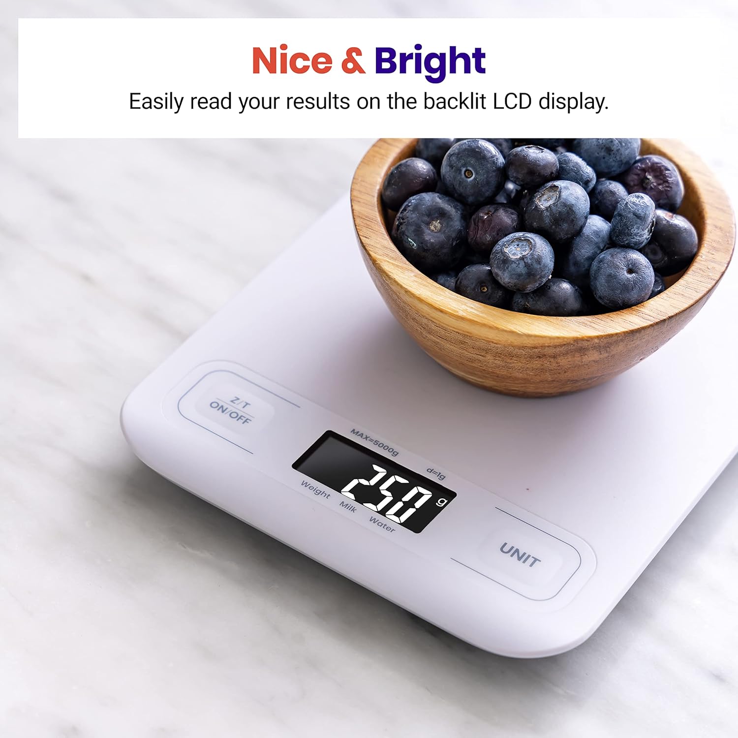 Etekcity Food Kitchen Scale, Digital Grams and Ounces for Weight Loss,