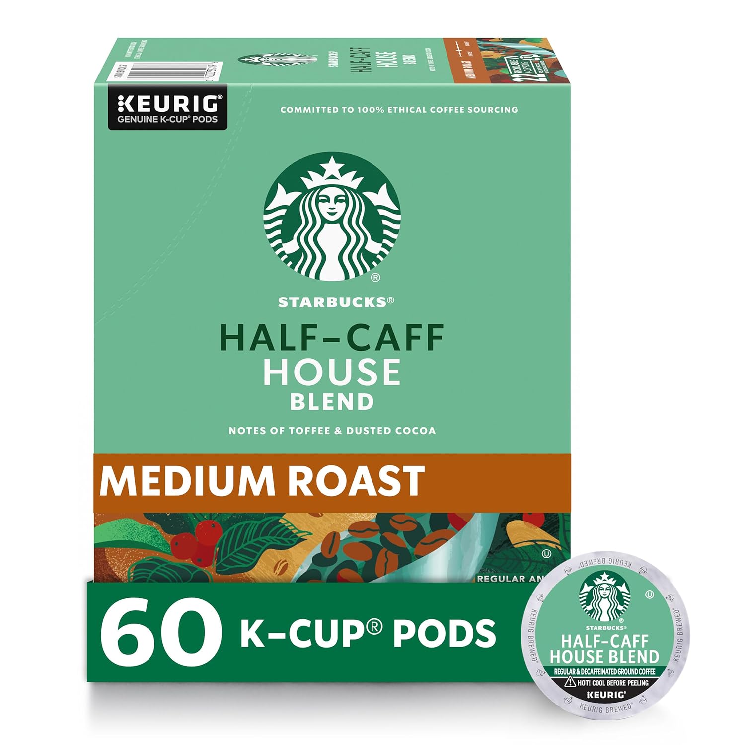 Starbucks K-Cup Coffee Pods, Medium Roast Coffee, Pike Place Roast for Keurig Brewers,