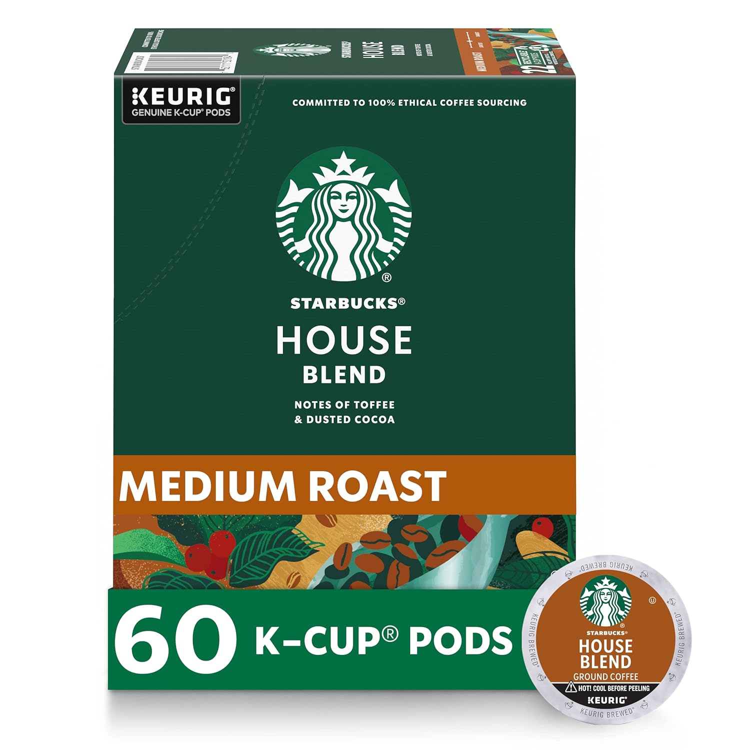 Starbucks K-Cup Coffee Pods, Medium Roast Coffee, Pike Place Roast for Keurig Brewers,
