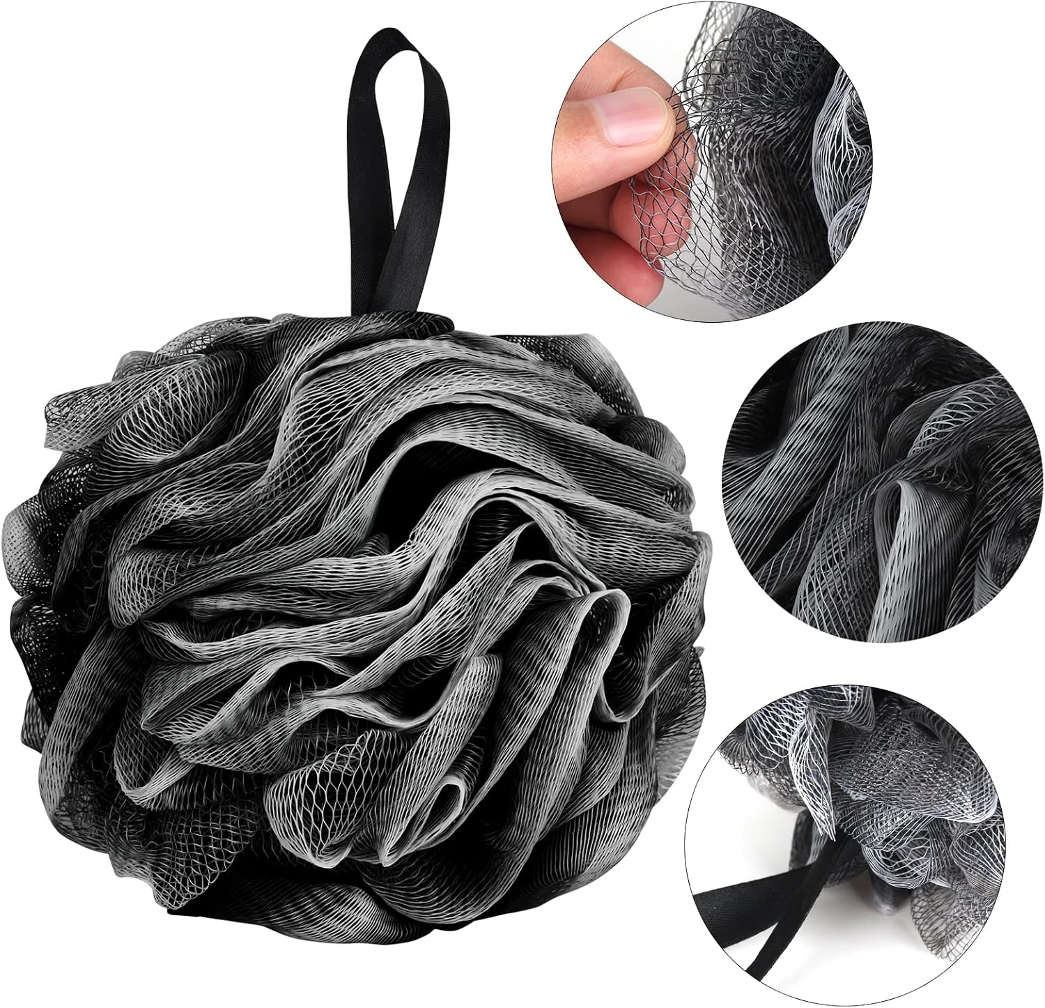 Fu Store Loofah Sponge Shower Loofahs 50g Bath Sponges Mesh Balls 4 Colors for Body Scrubber Exfoliator Wash Back Scrubber Bathroom Men Women