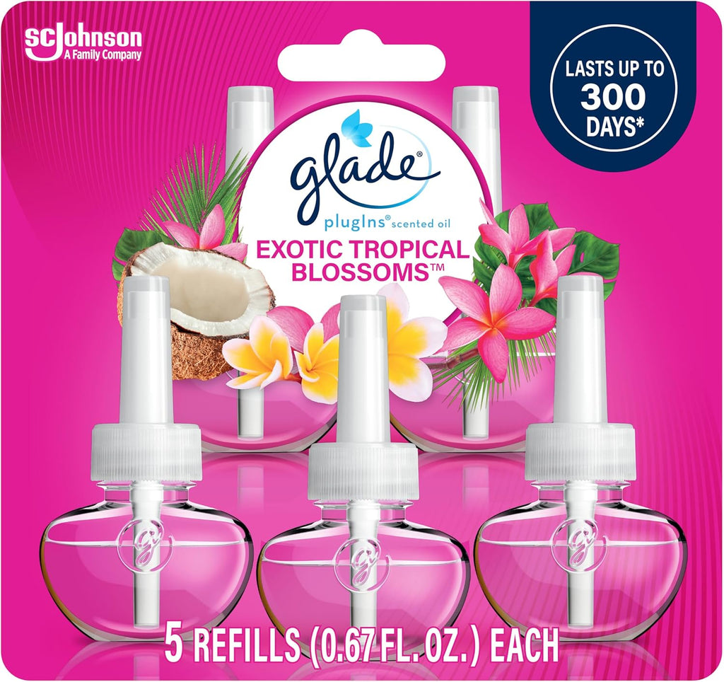 Glade PlugIns Refills Air Freshener, Scented and Essential Oils for Home and Bathroom,