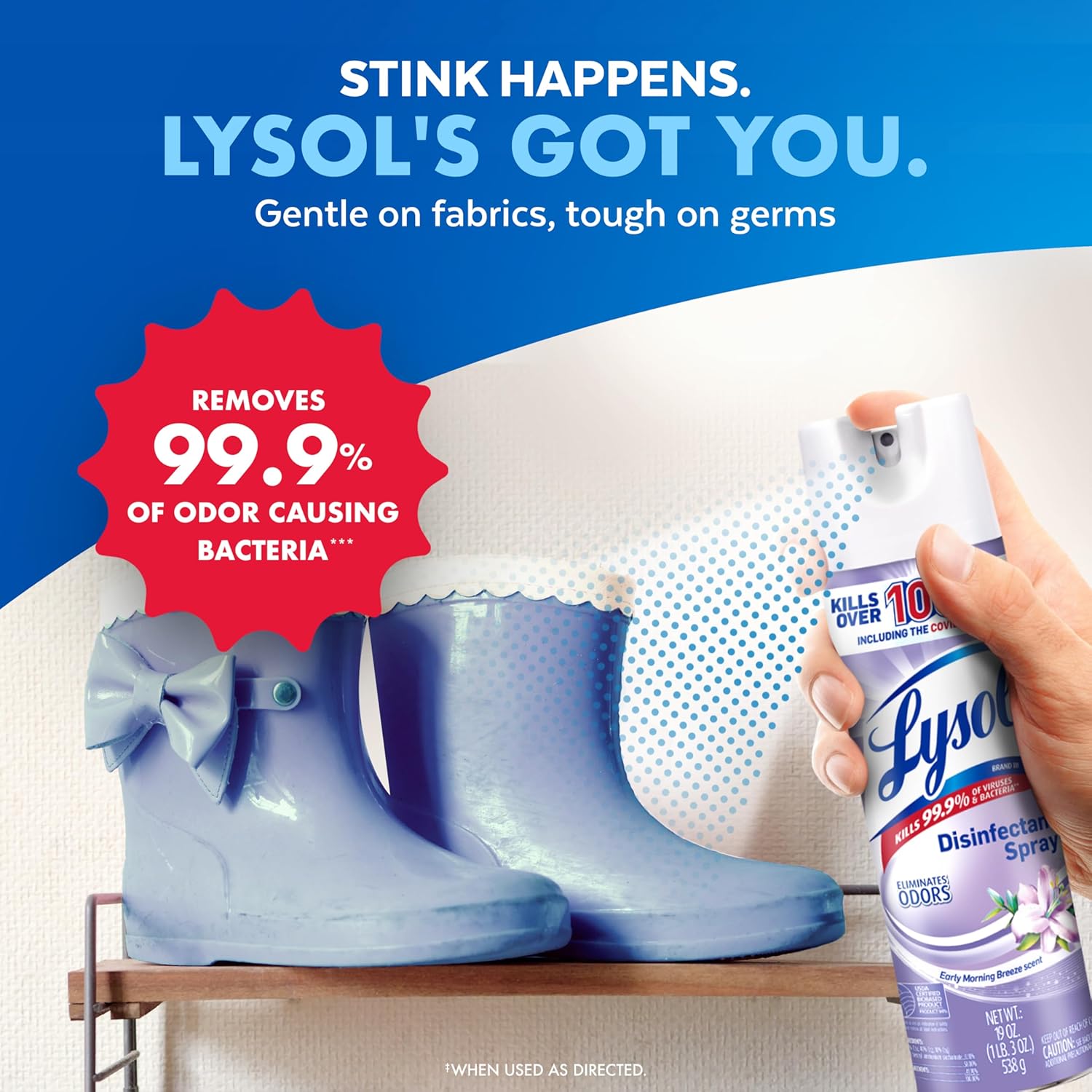 Lysol Disinfectant Spray, Household Essential Cleaning Supplies, Multi-Purpose Room Spray, A