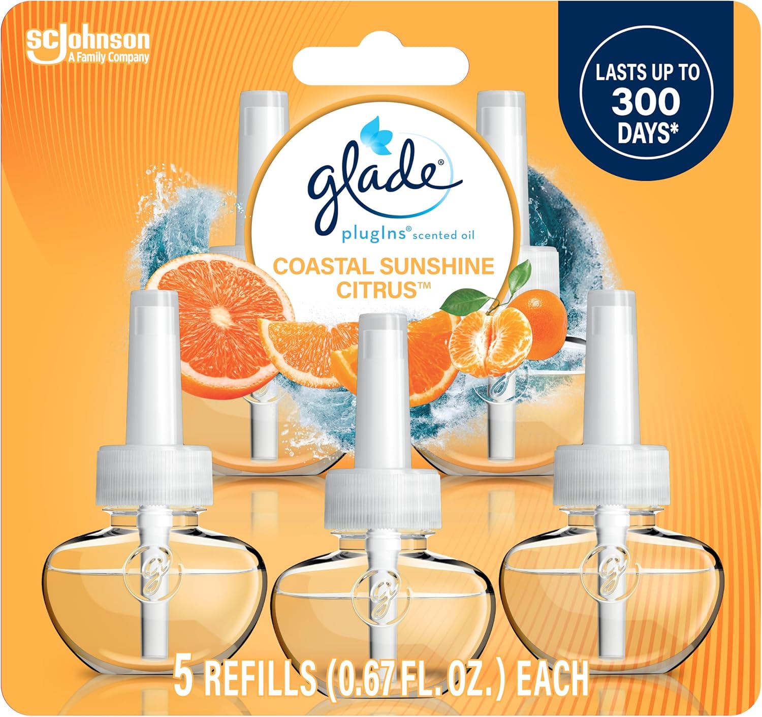 Glade PlugIns Refills Air Freshener, Scented and Essential Oils for Home and Bathroom,