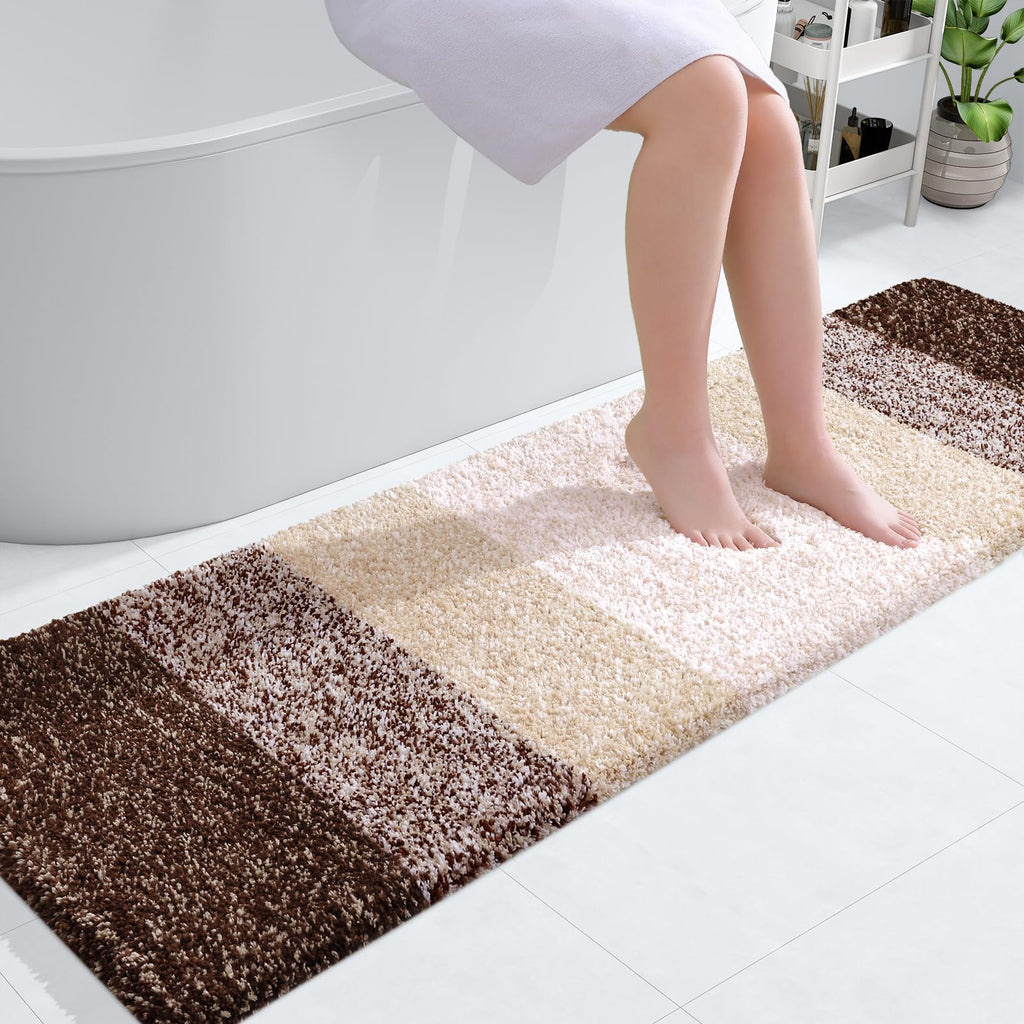OLANLY Bathroom Rugs Mat 30x20, Extra Soft Absorbent Microfiber Bath Rugs, Rubber Backing, Quick Dry, Machine Washable Bath Mats for Bathroom Floor, Tub and Shower, Home Decor Accessories, Grey
