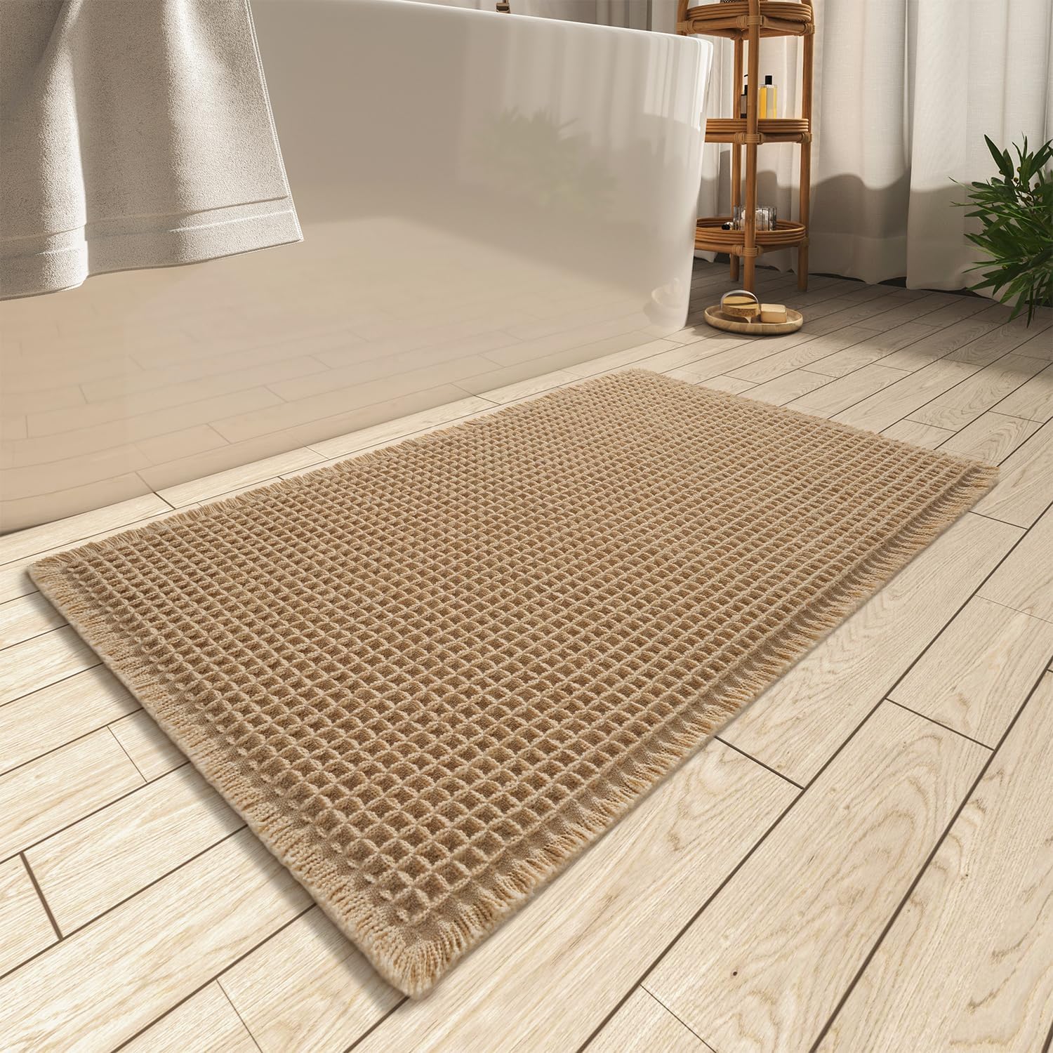 AMOAMI Upgraded Waffle Bath Mat