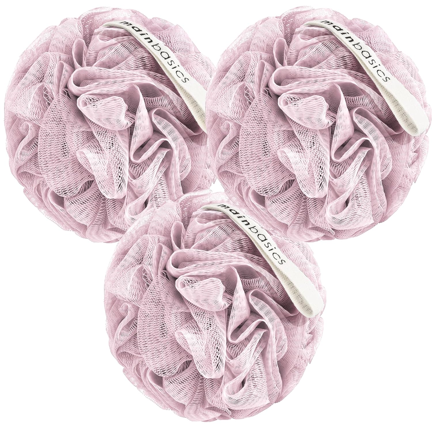 MainBasics Bath Shower Loofah Sponge Pouf Body Scrubber Exfoliator Body Wash Sponge