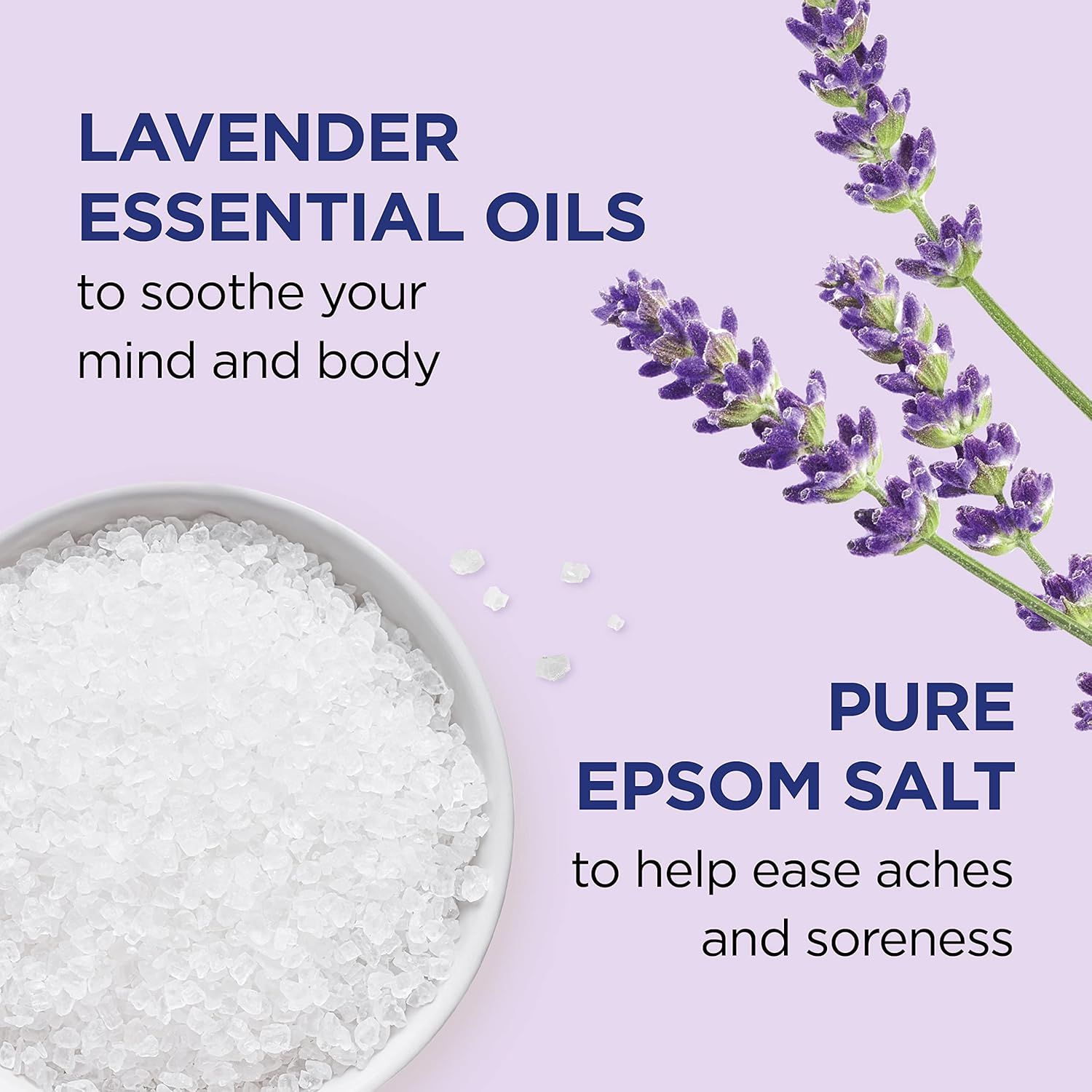 Dr Teal's Epsom Salt Magnesium Soak, Soothe & Sleep with Lavender,