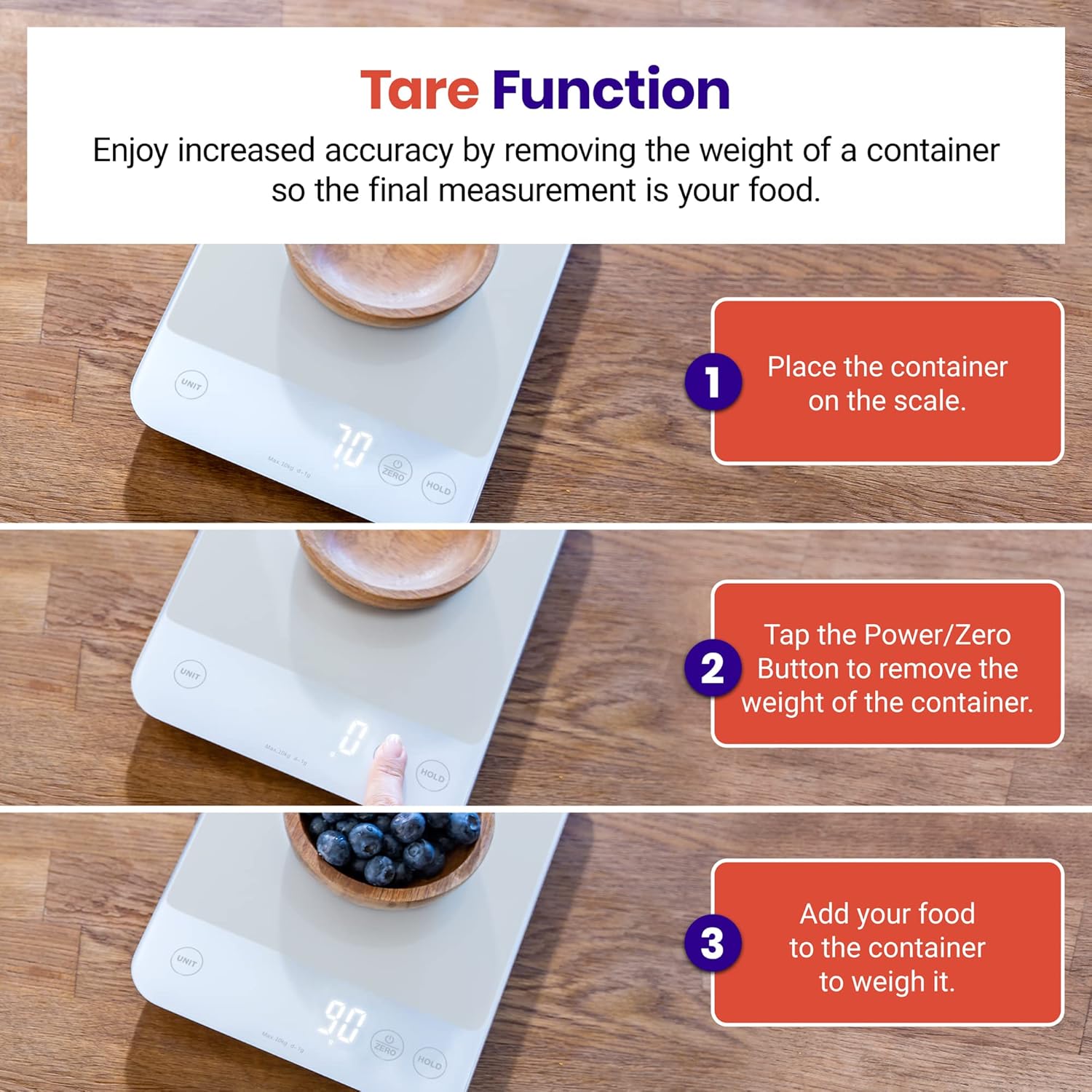 Etekcity Food Kitchen Scale, Digital Grams and Ounces for Weight Loss,