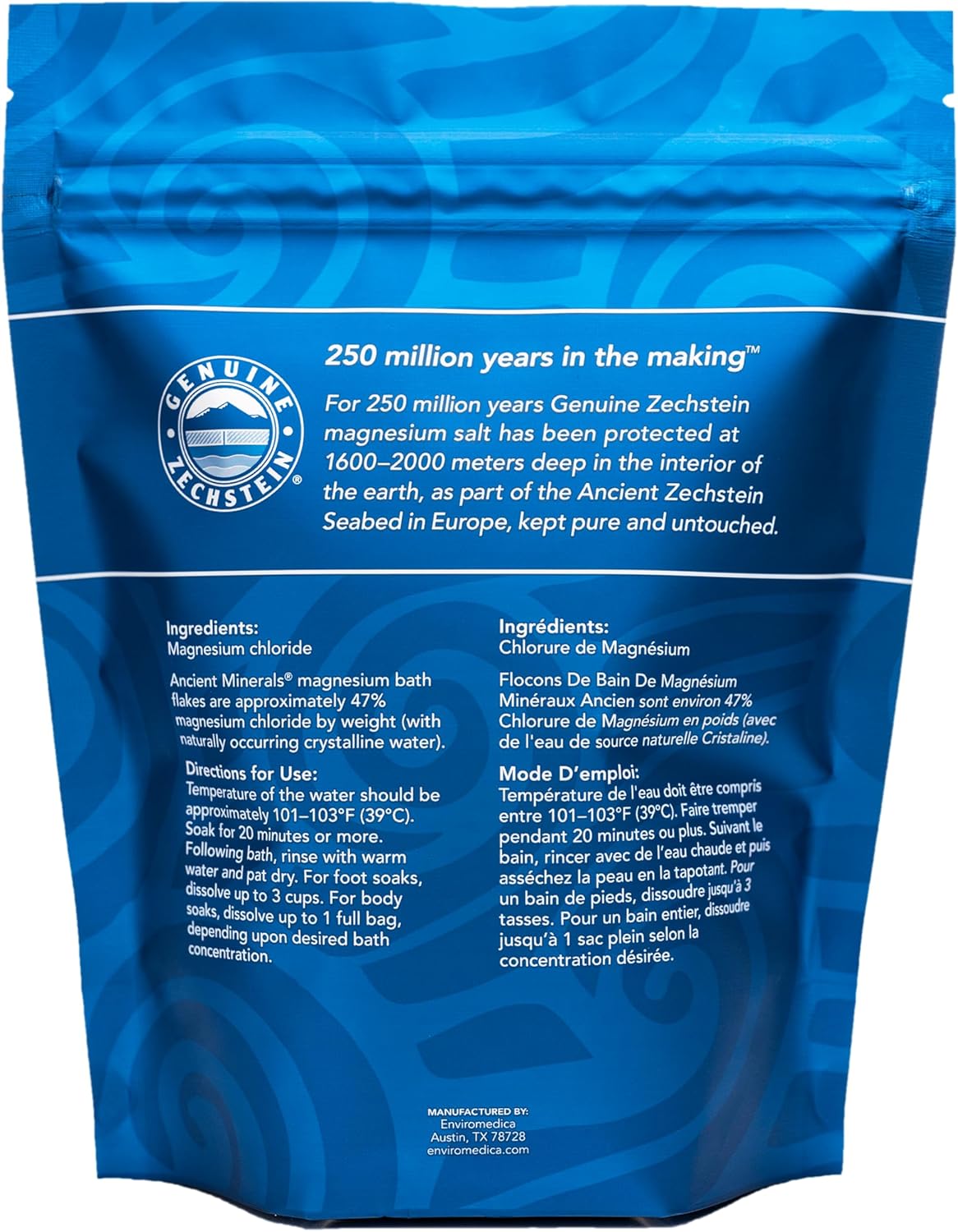 Ancient Minerals Magnesium Bath Flakes – Pure Zechstein Magnesium Chloride for Soaking and Whole-Body Replenishment,