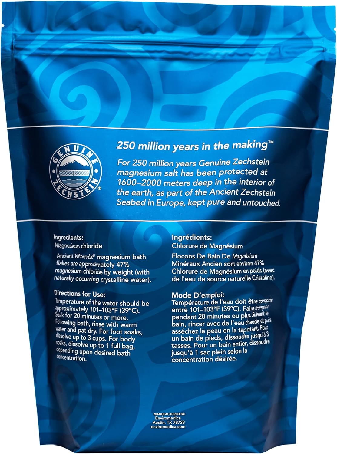 Ancient Minerals Magnesium Bath Flakes – Pure Zechstein Magnesium Chloride for Soaking and Whole-Body Replenishment,