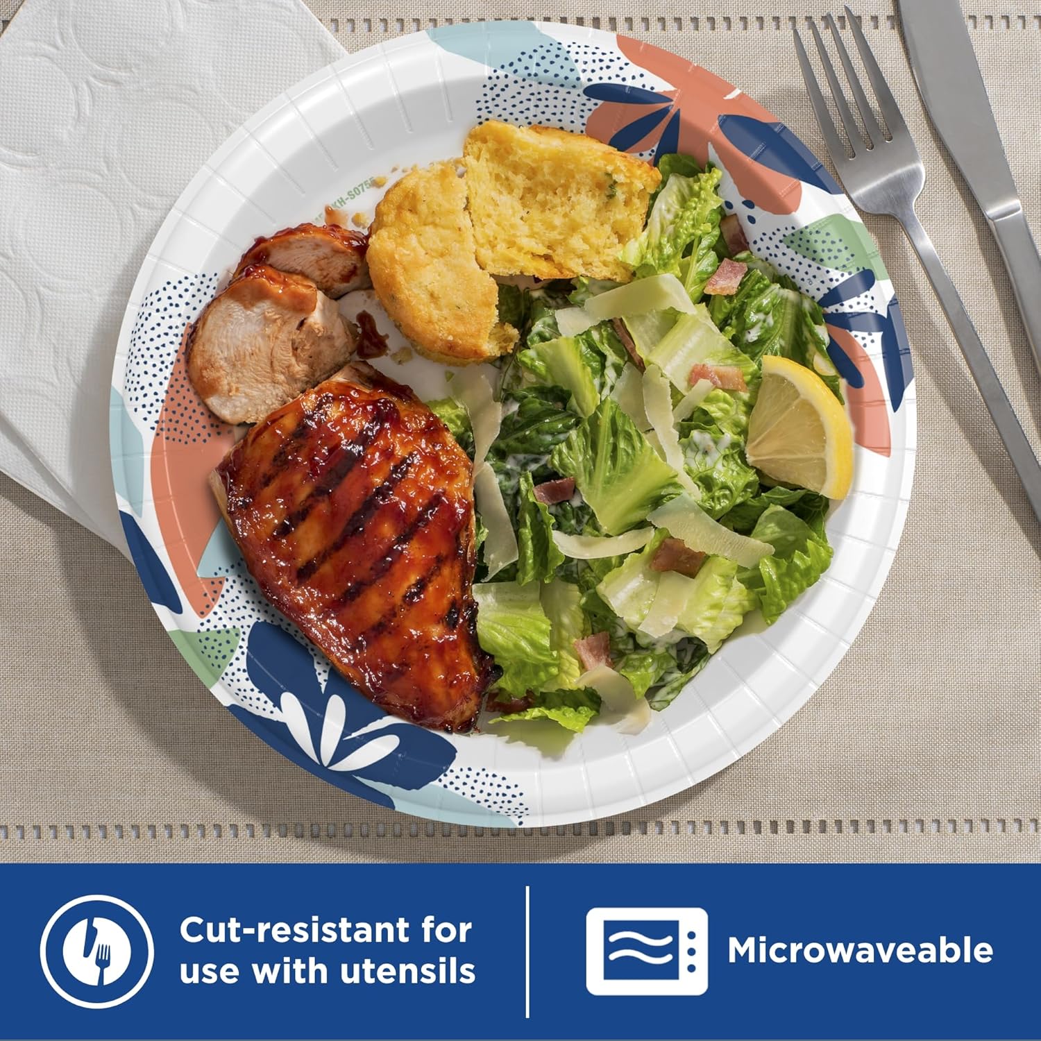 Dixie Large Paper Plates, 10 Inch, 204 Count, 2X Stronger*