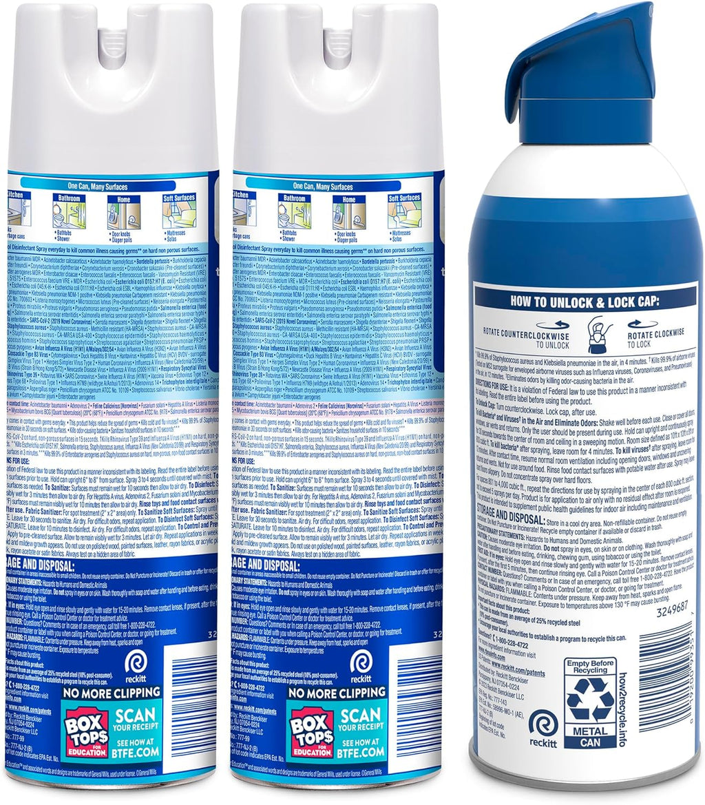 Lysol Disinfectant Spray, Household Essential Cleaning Supplies, Multi-Purpose Room Spray, A