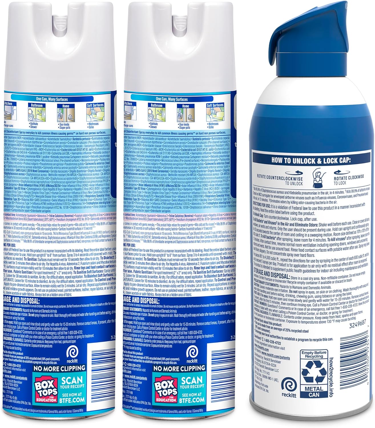 Lysol Disinfectant Spray, Household Essential Cleaning Supplies, Multi-Purpose Room Spray, A