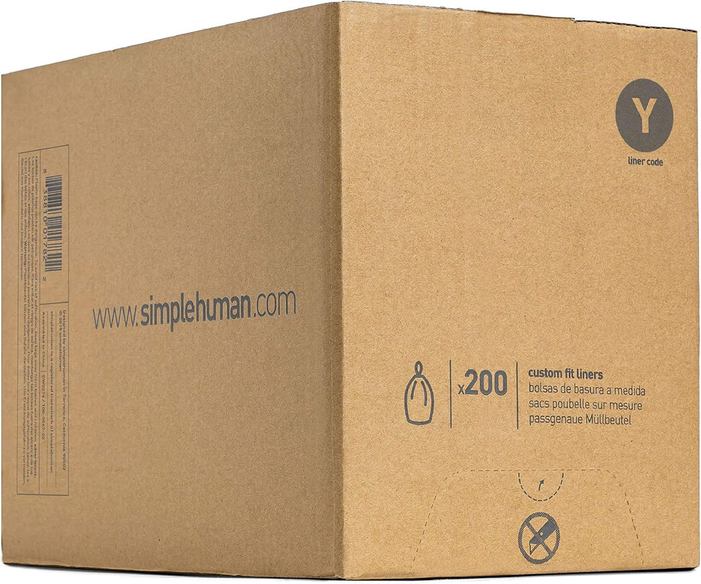 simplehuman Code H 100 Count, Dispenser Pack Custom Fit Liners