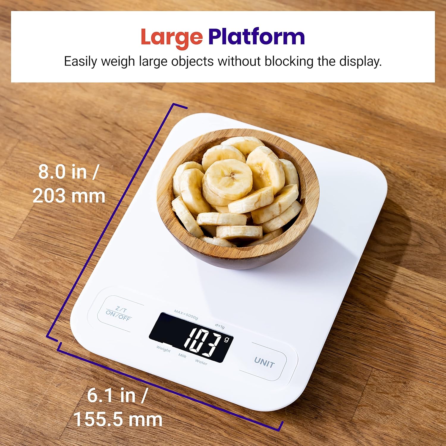 Etekcity Food Kitchen Scale, Digital Grams and Ounces for Weight Loss,