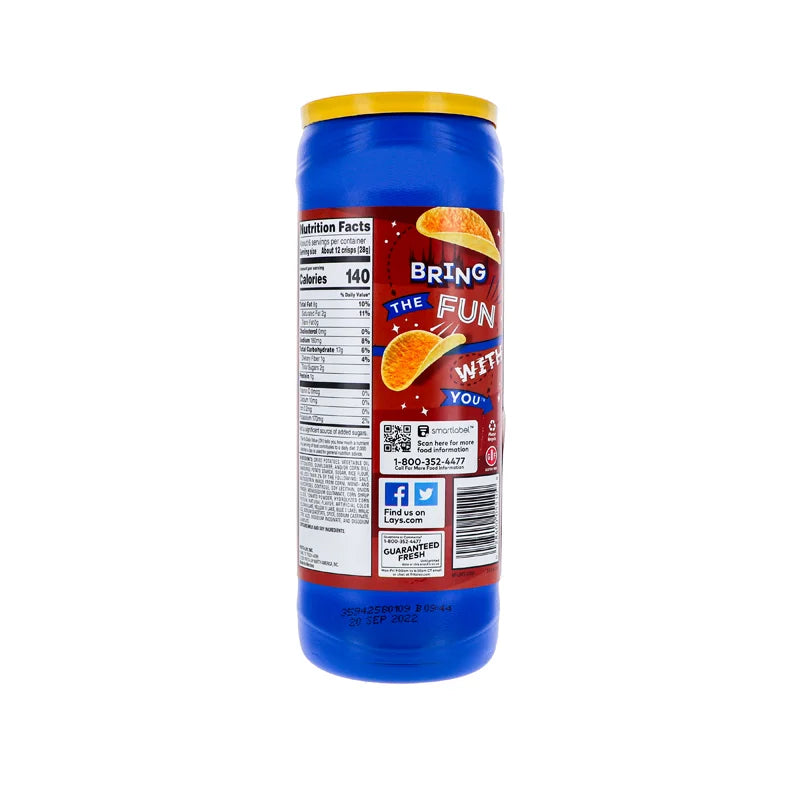 Lay’s Stax Mesquite Barbecue Potato Crisps – 5.5 oz Canister