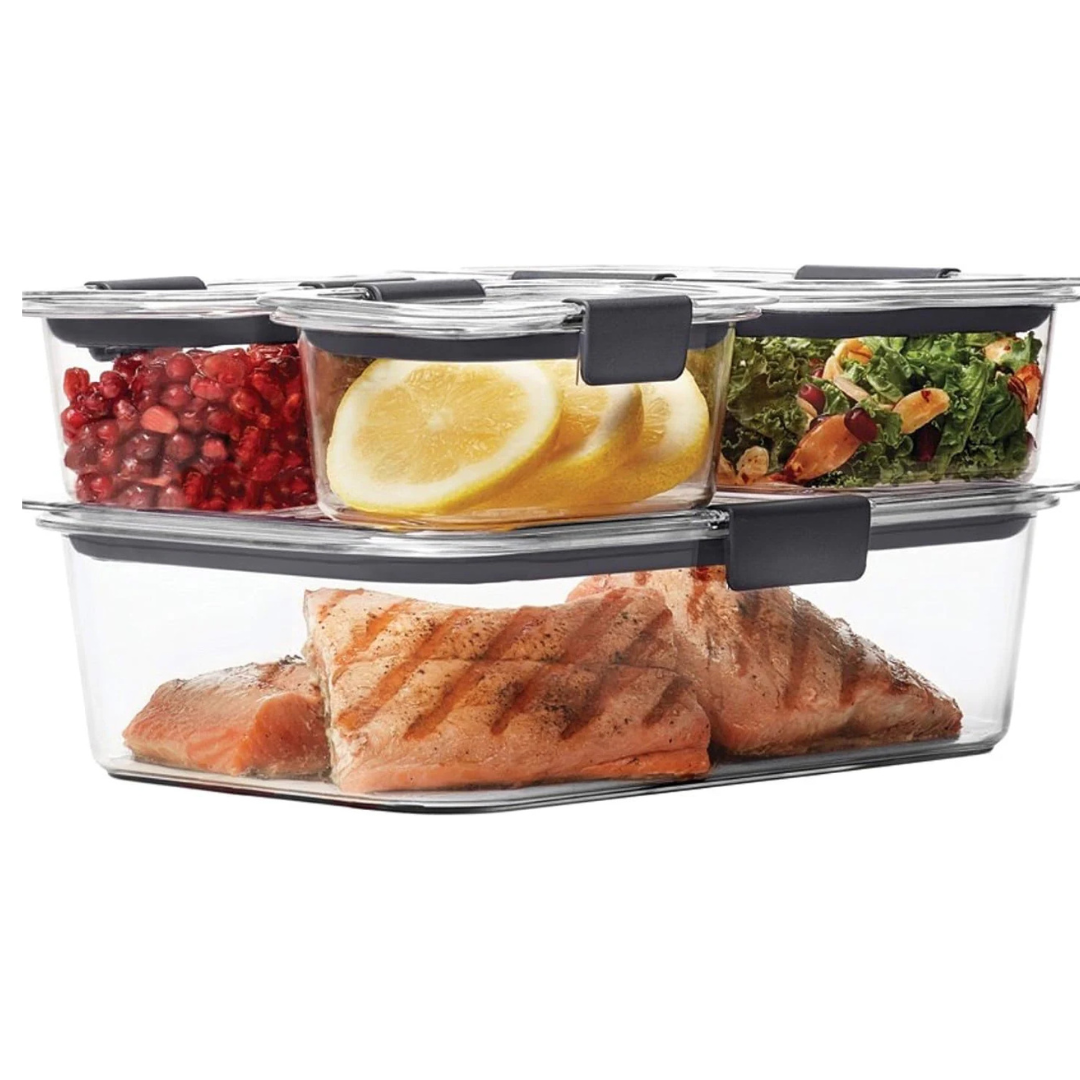 Rubbermaid Brilliance Food Storage Containers BPA Free Airtight Lids Ideal for Lunch Meal Prep & Leftovers Set of 5 (3.2 Cup)