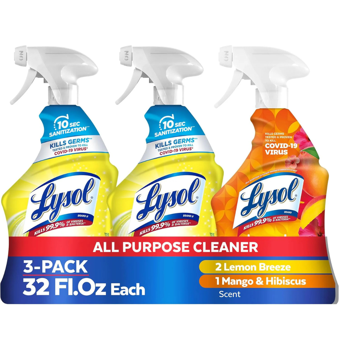 Lysol All Purpose Cleaner Spray, Multi-Purpose Disinfecting Spray, Kitchen & Bathroom Cleaner,