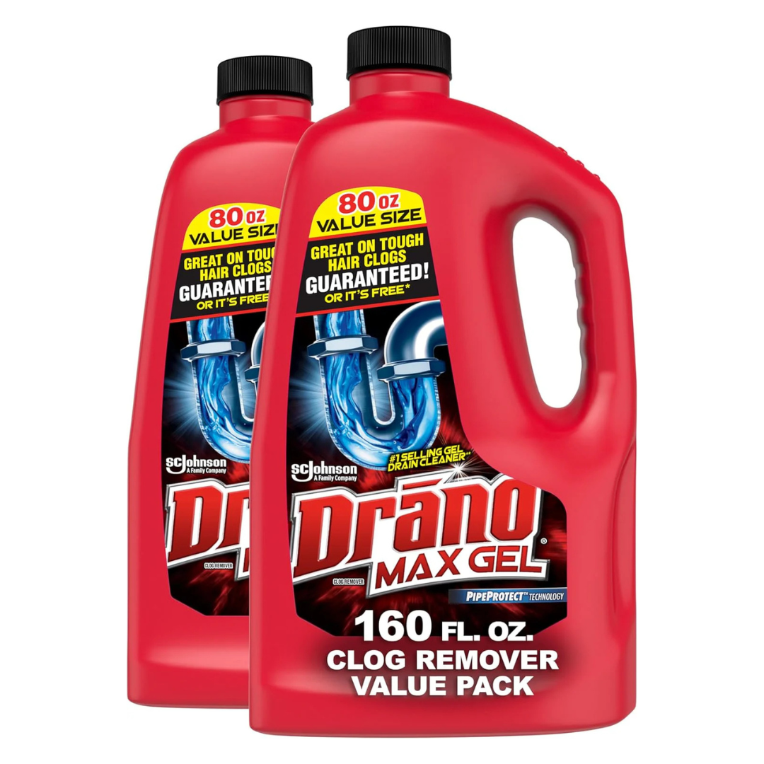 Drano Max Gel Drain Clog Remover and Cleaner for Shower or Sink Drains,